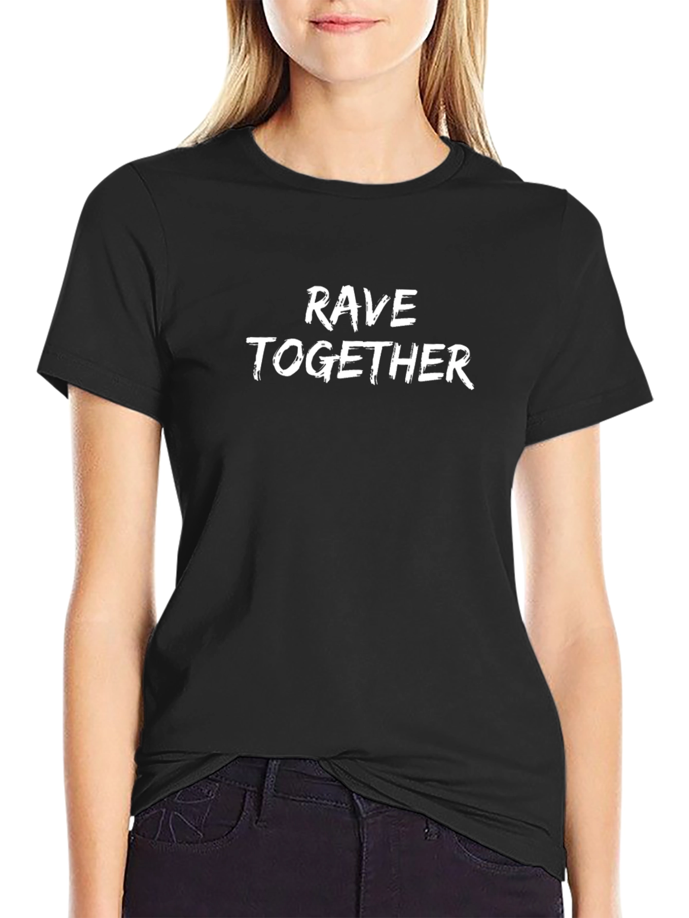 Rave Together Black T-Shirt - Stylish Graphic Tee