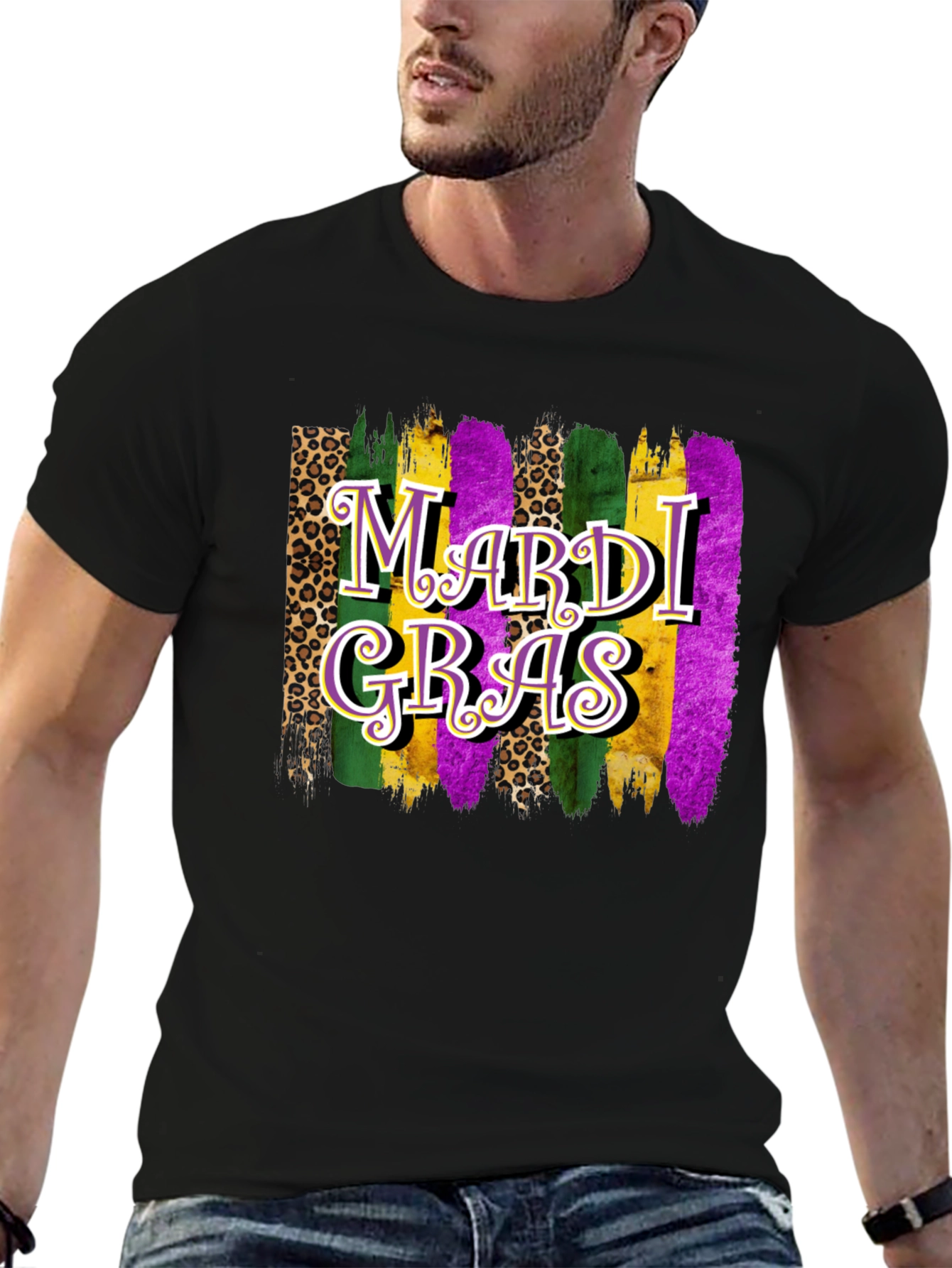 Mardi Gras Graphic Print T-Shirt