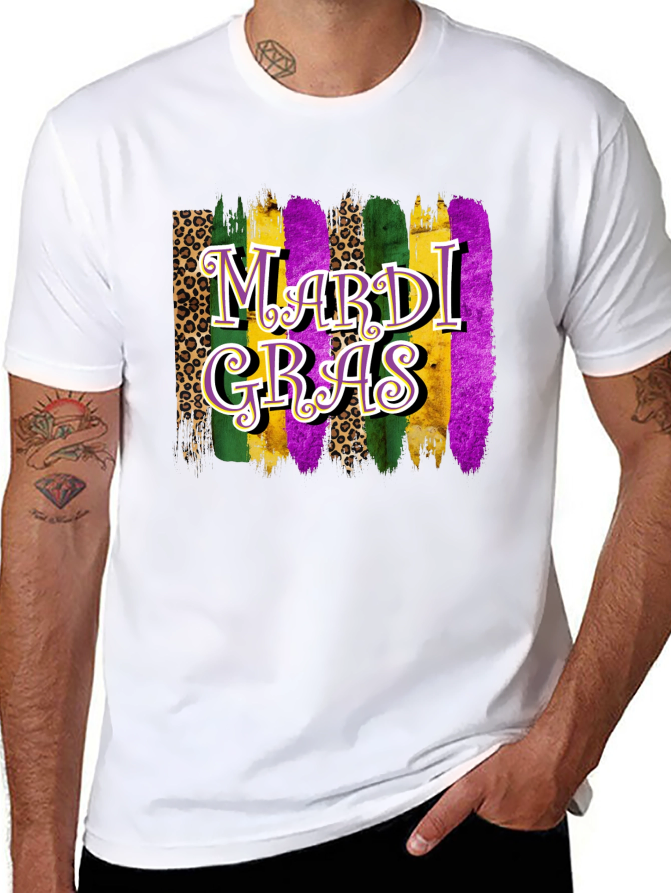 Mardi Gras Graphic Print T-Shirt