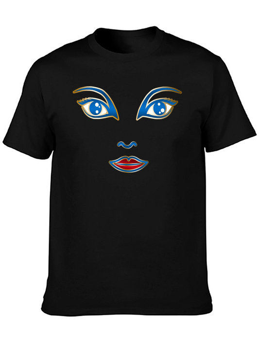 Abstract Face Graphic Tee - Stylish Unique Design