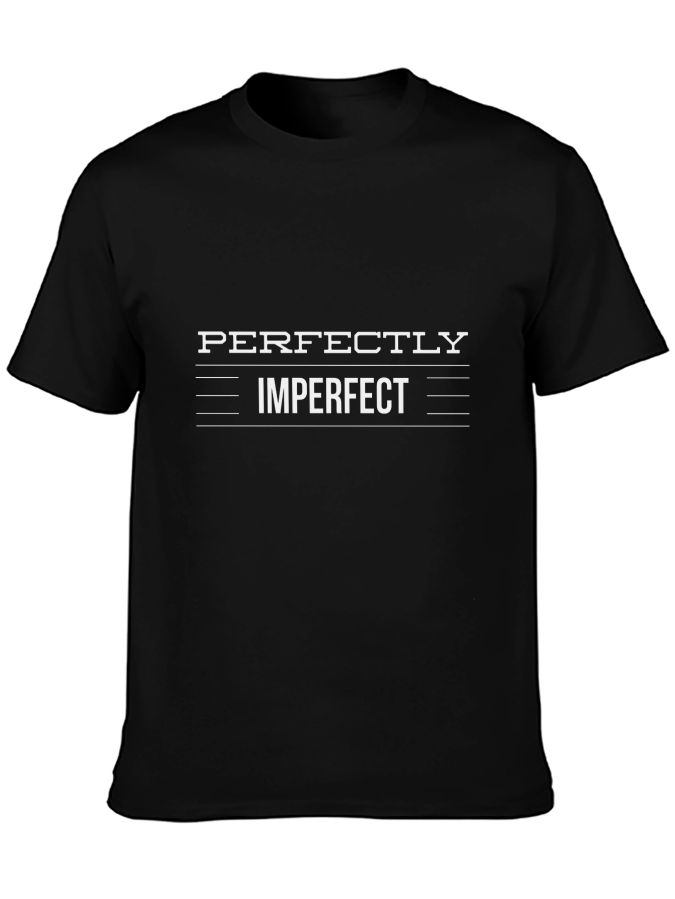 Perfectly Imperfect Graphic Tee - Trendy Black Shirt