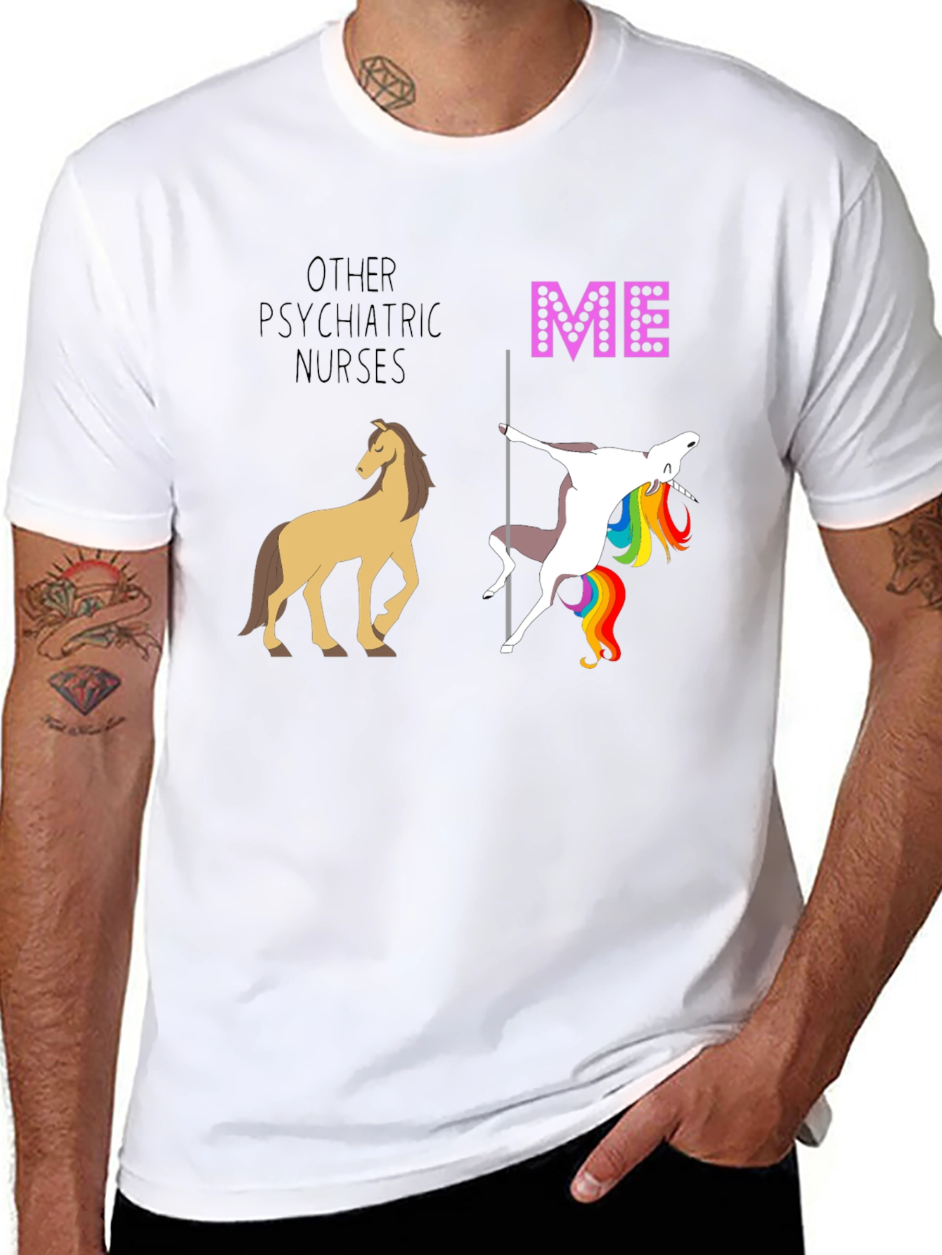 Psychiatric Nurse Unicorn T-Shirt