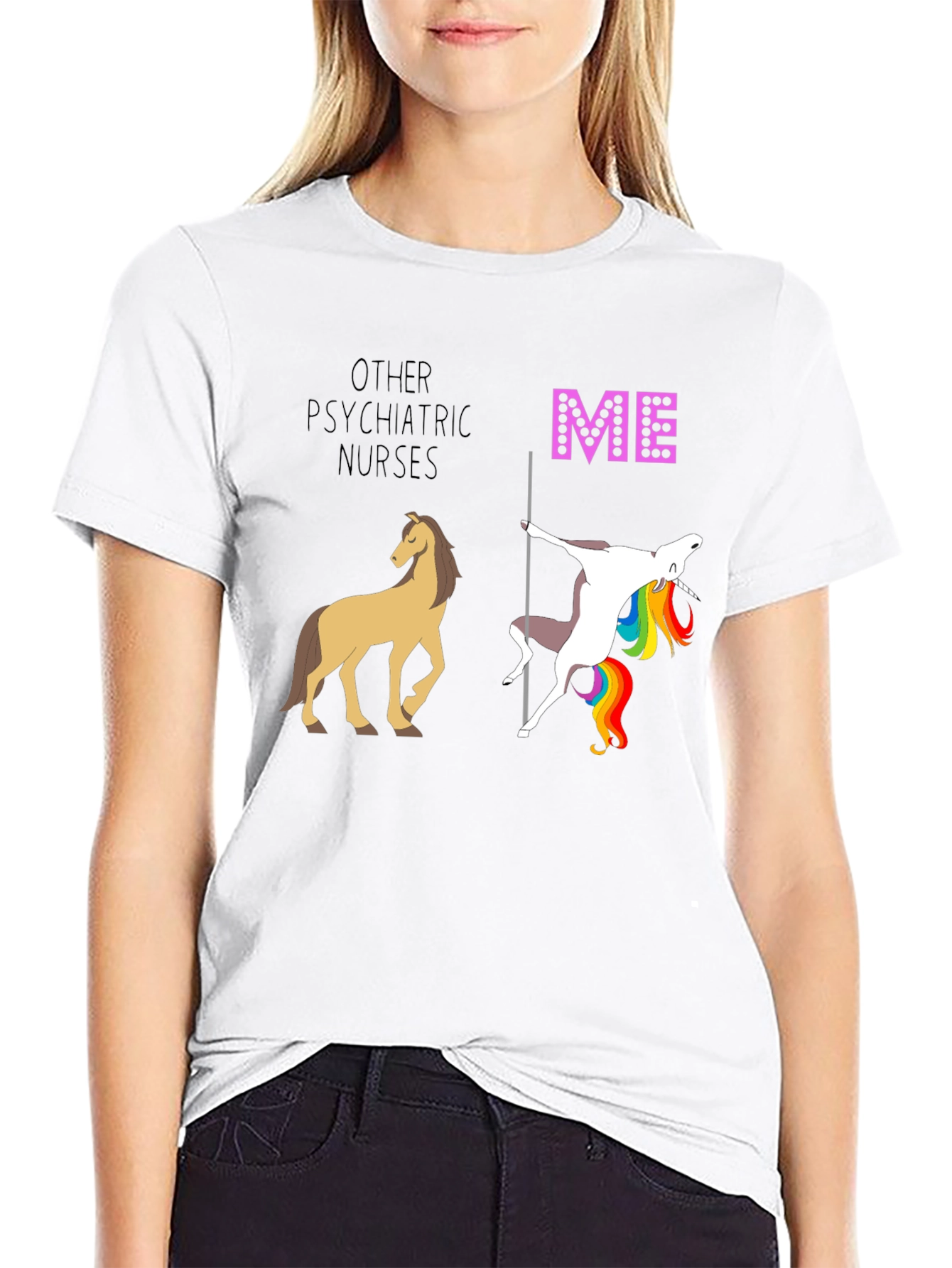 Psychiatric Nurse Unicorn T-Shirt