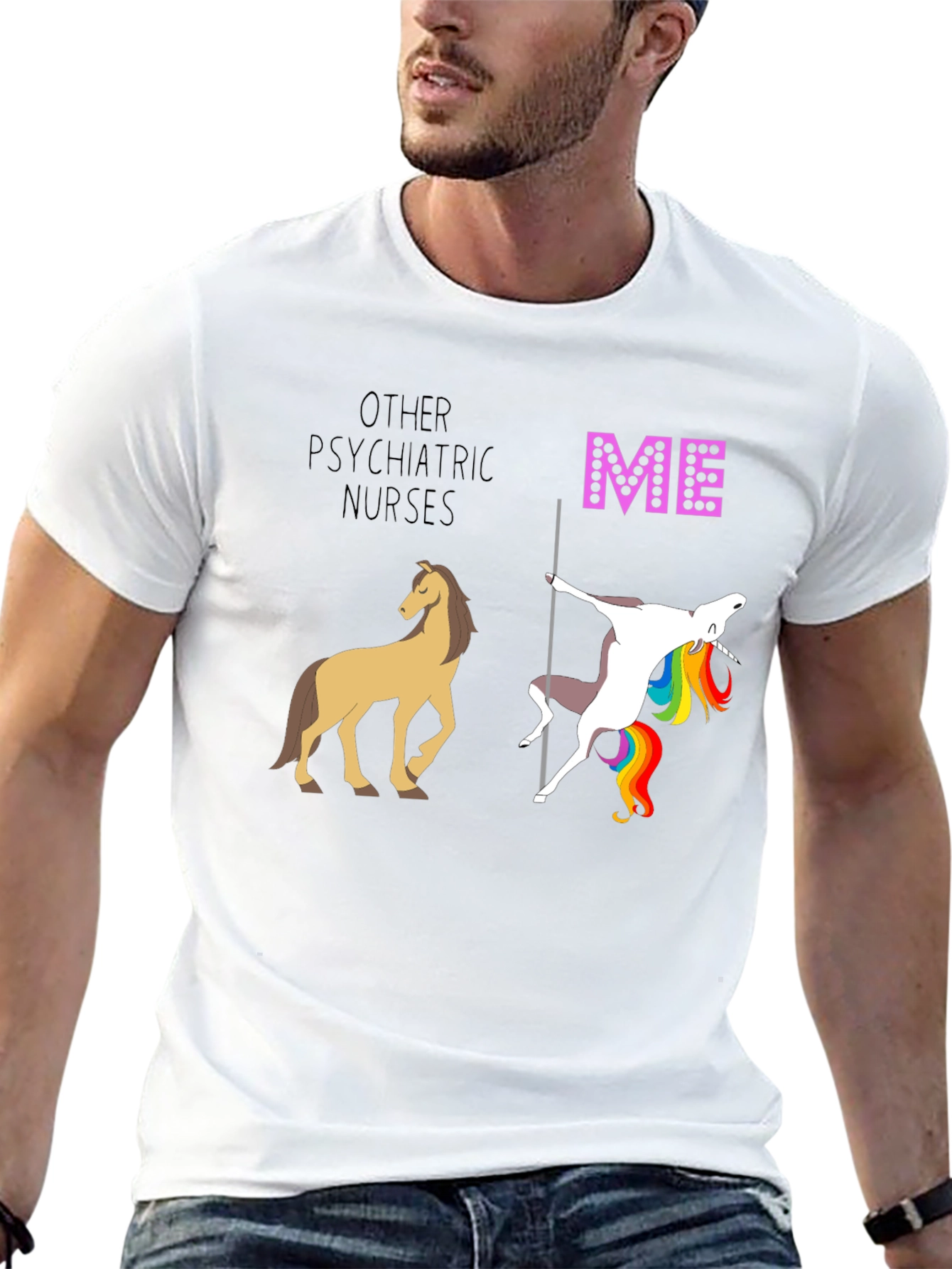 Psychiatric Nurse Unicorn T-Shirt
