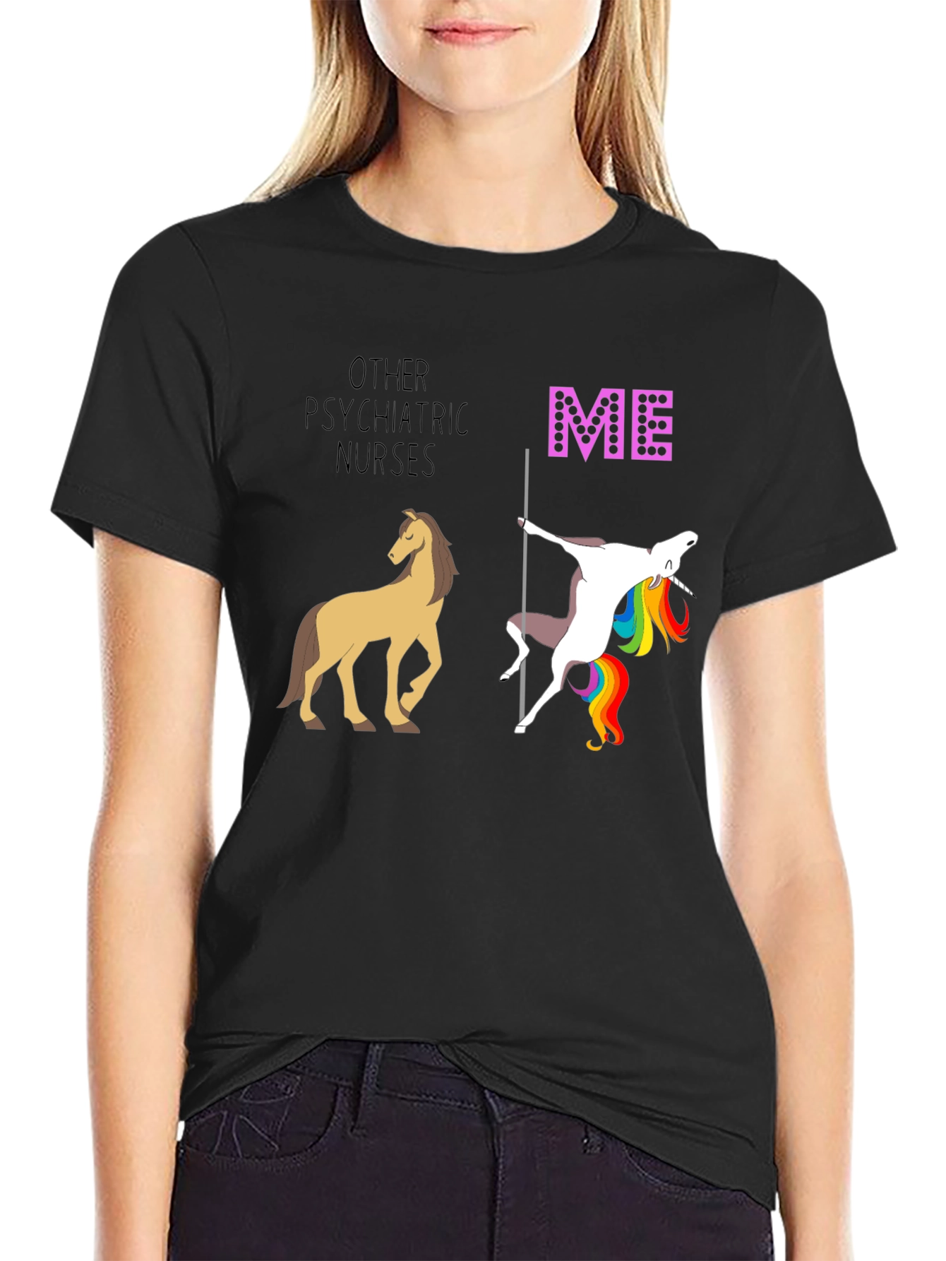 Psychiatric Nurse Unicorn T-Shirt