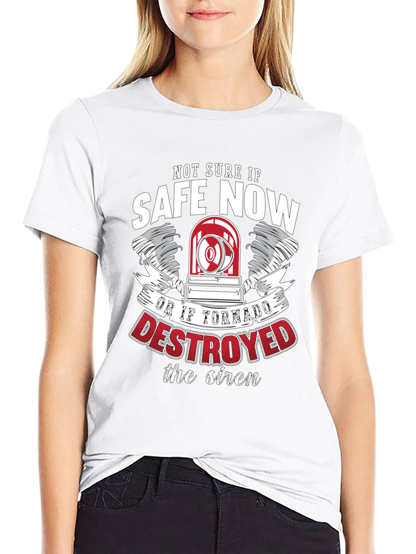 Funny Tornado Siren Destroyed T-Shirt