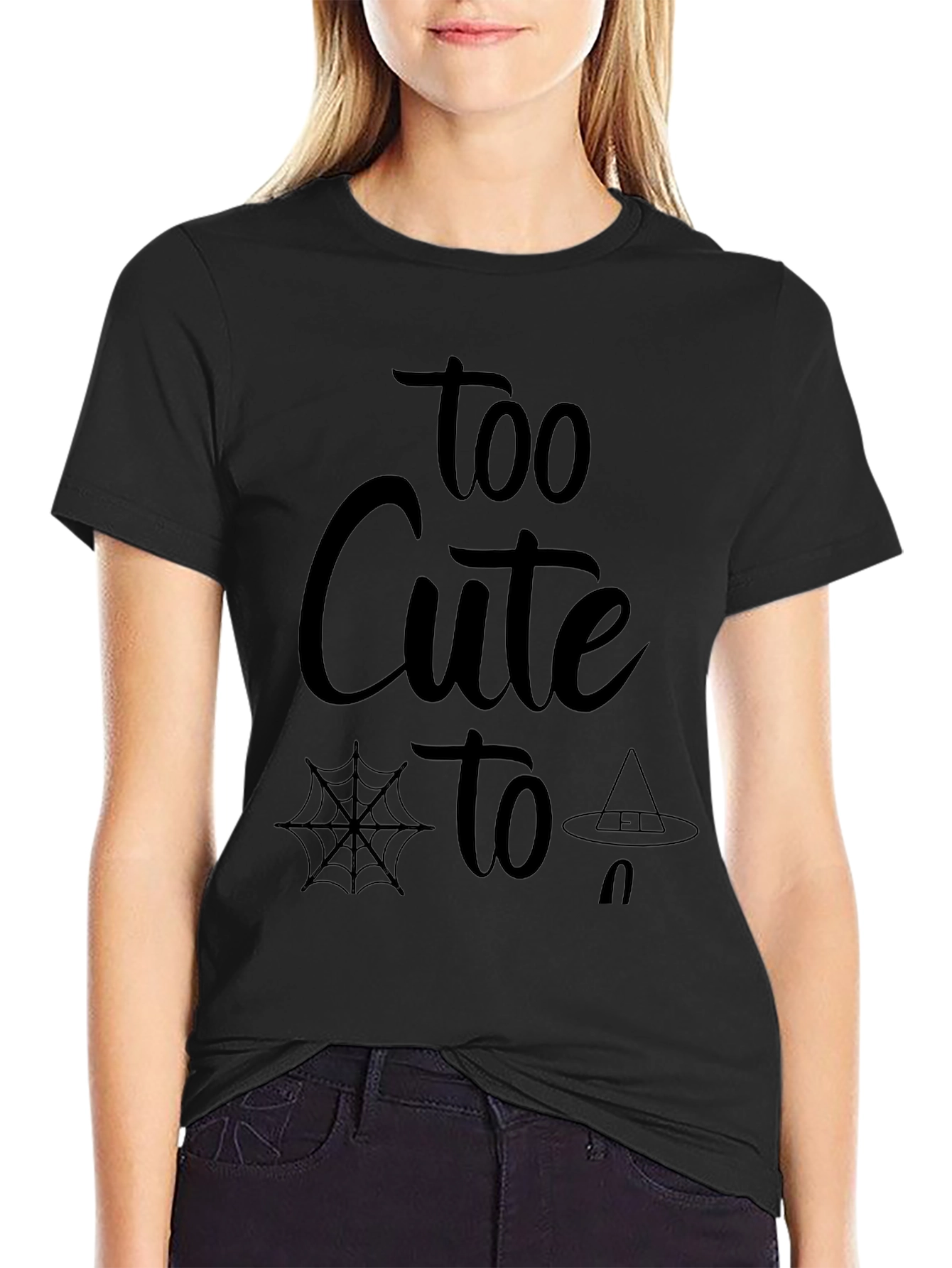 Too Cute to Spook Halloween Graphic Tee