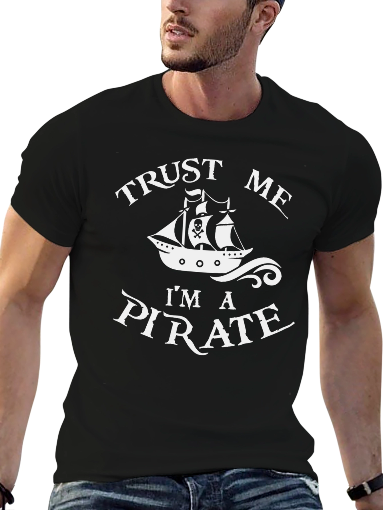 Trust Me Im A Pirate Black T-Shirt