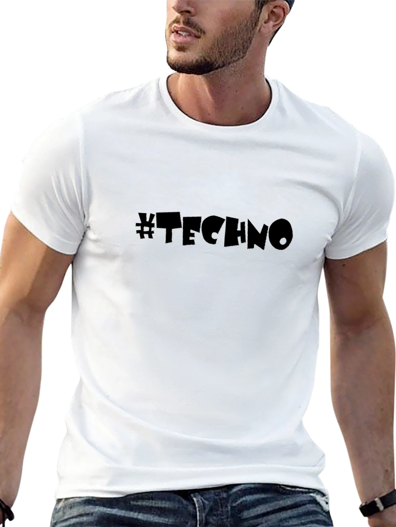 Techno Music Black T-Shirt
