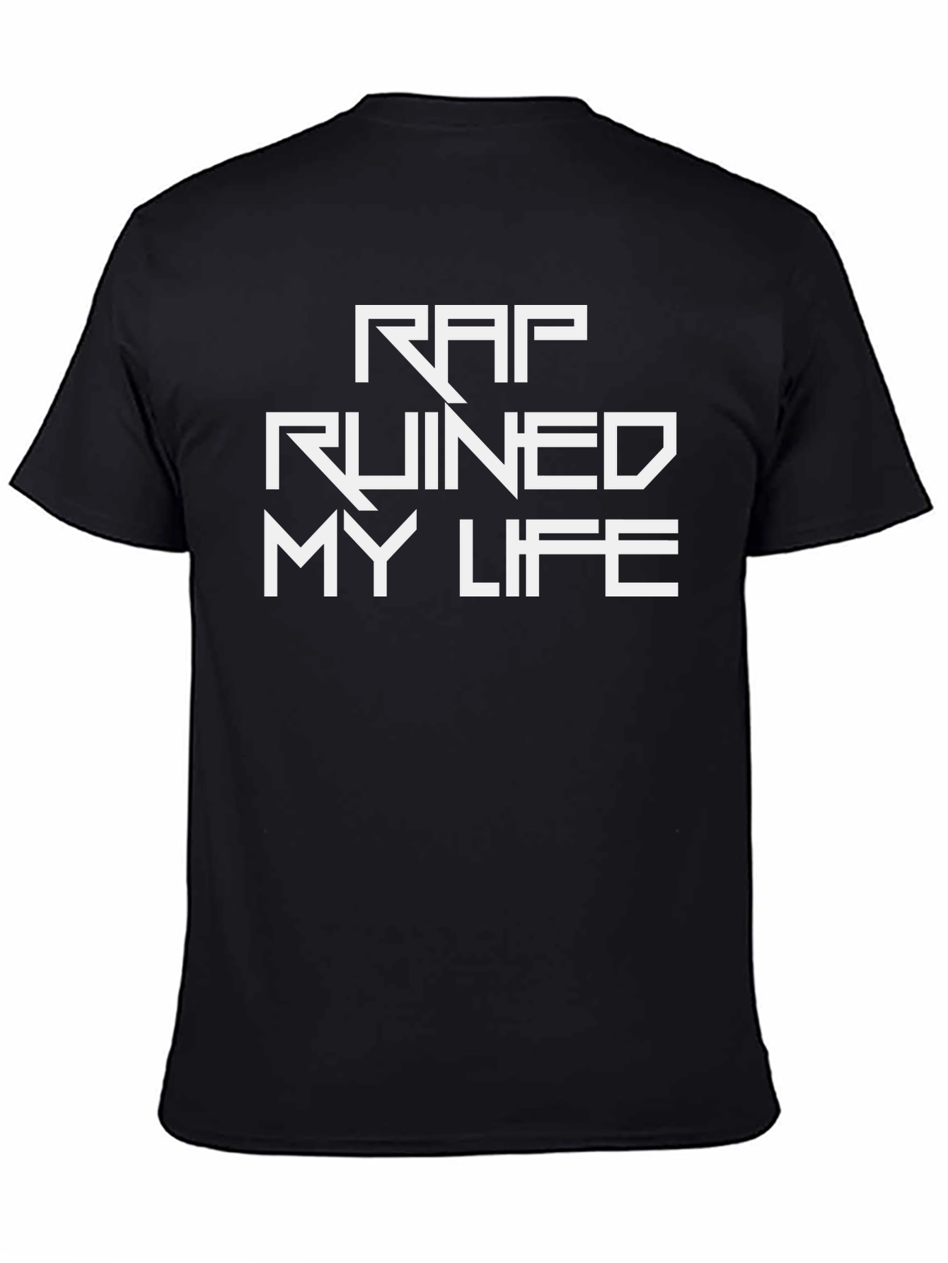 Rap Ruined My Life Black T-Shirt