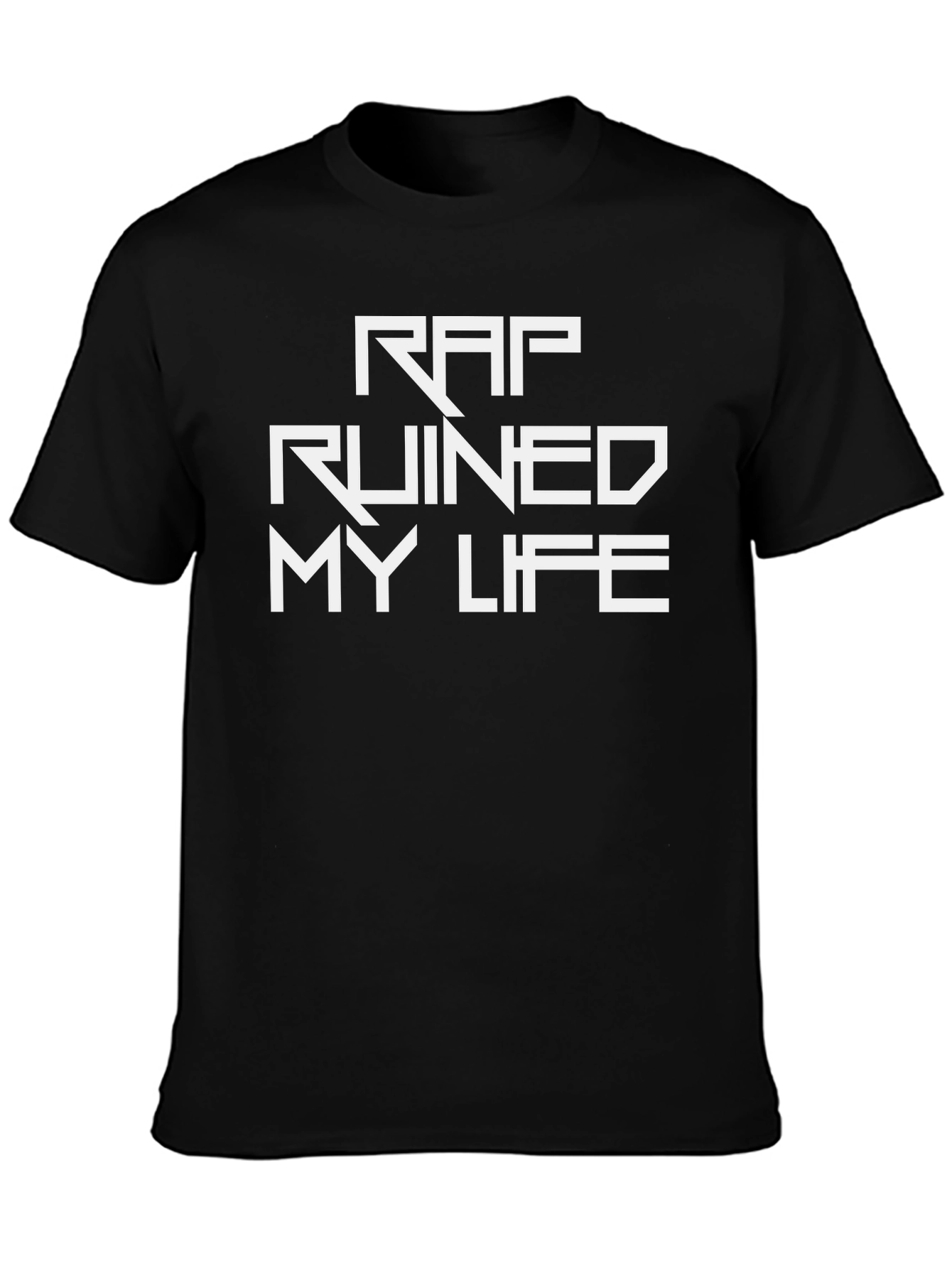 Rap Ruined My Life Black T-Shirt
