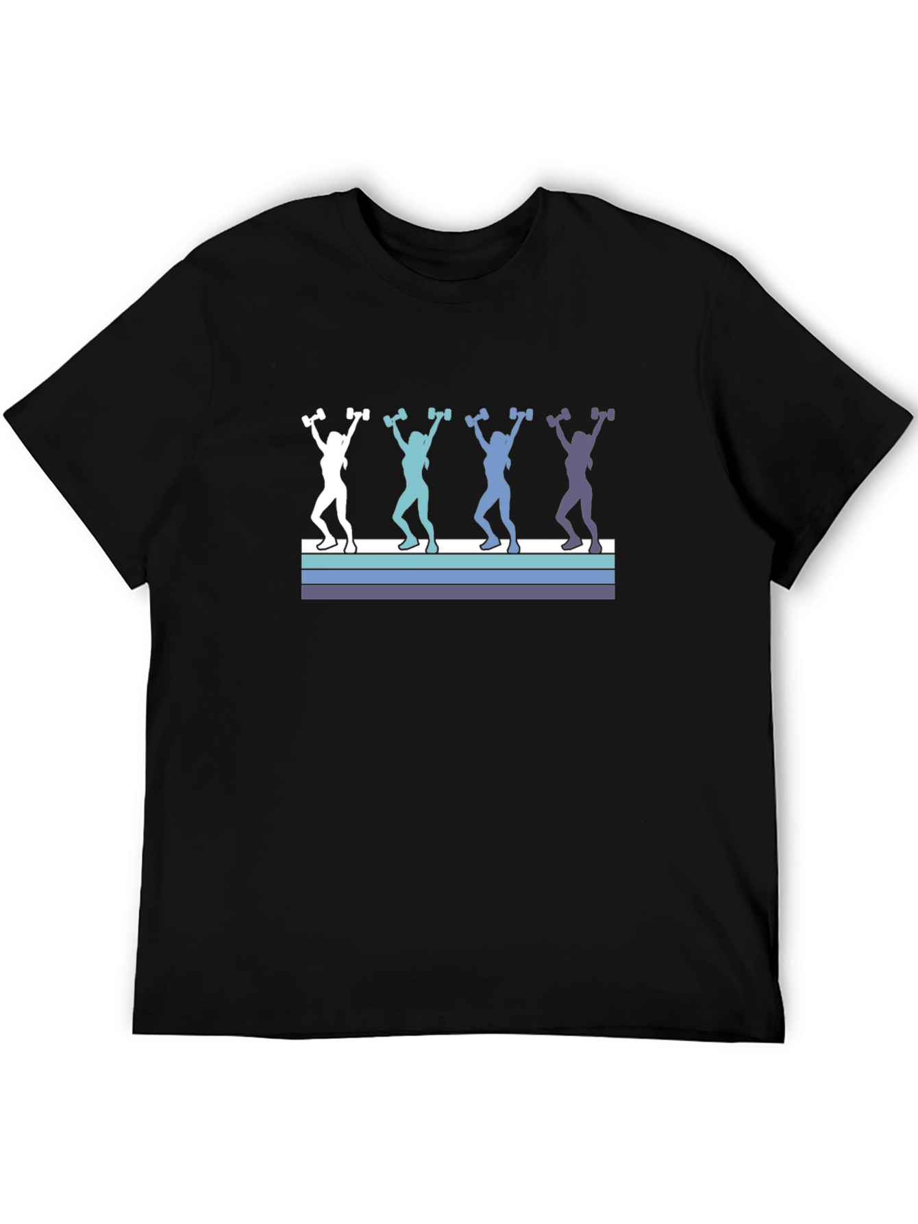 Retro Women Lifting Weights Graphic Tee