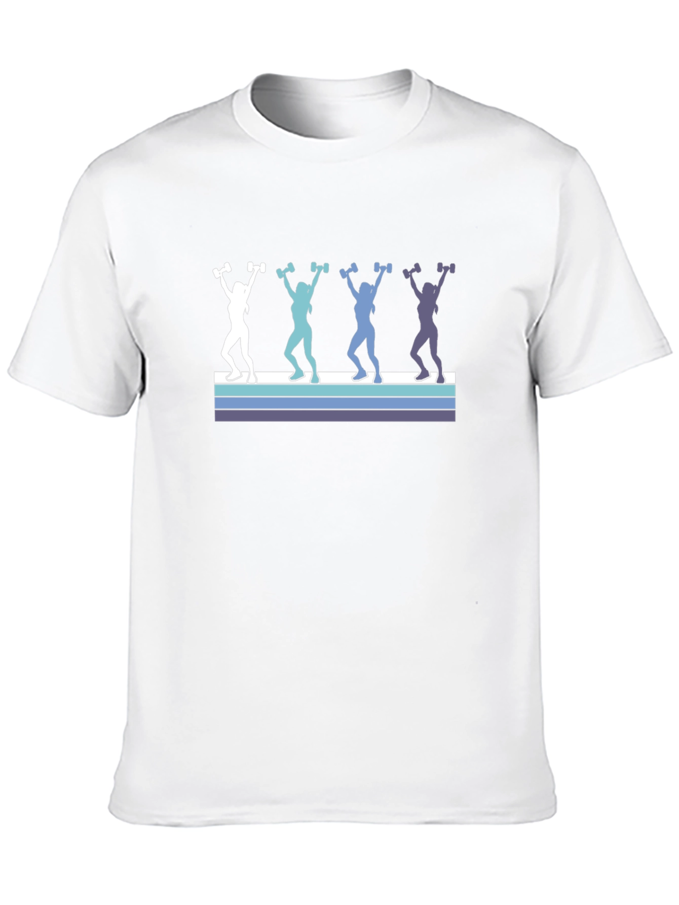 Retro Women Lifting Weights Graphic Tee