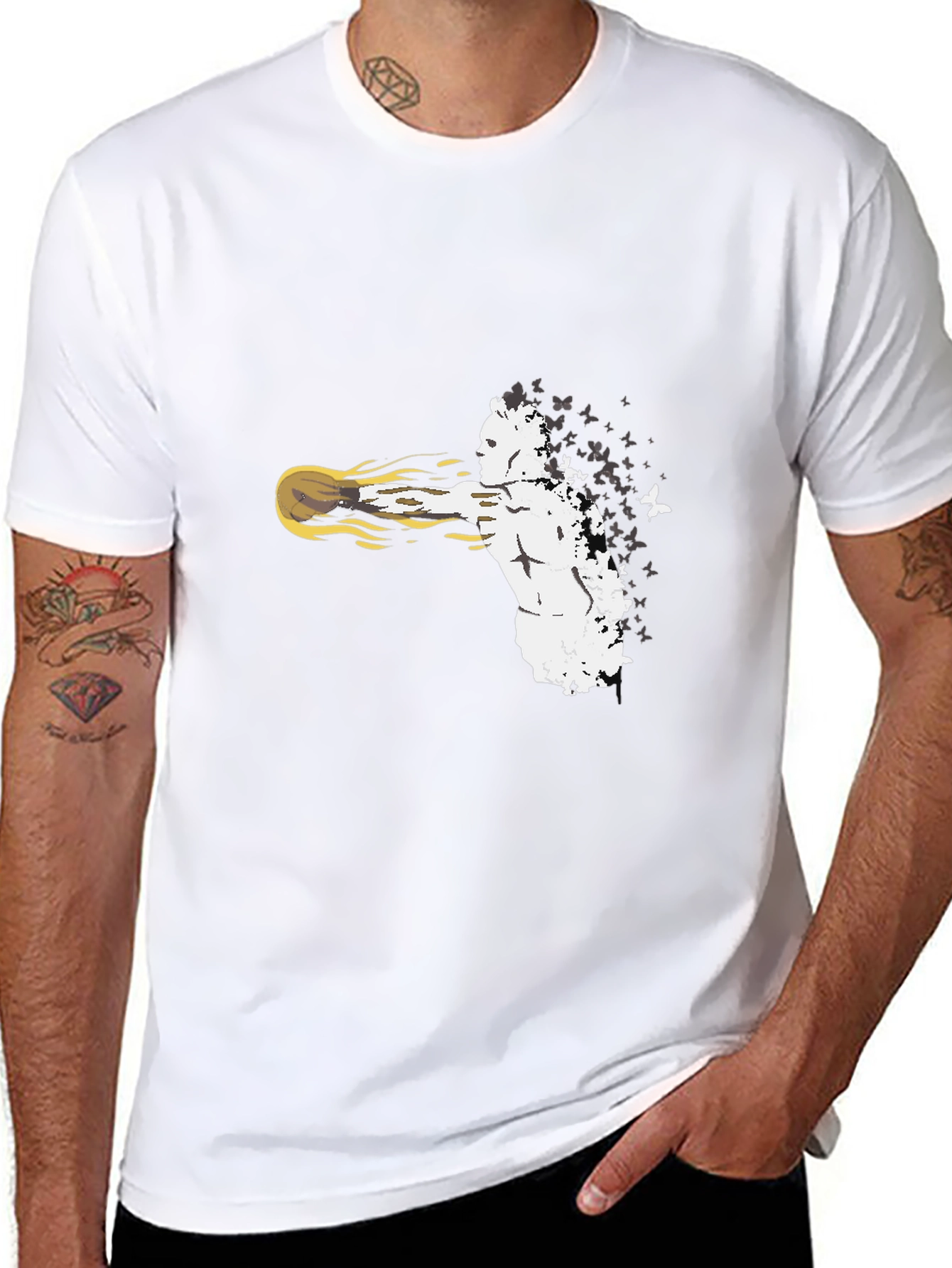 Abstract Fighter Black T-Shirt