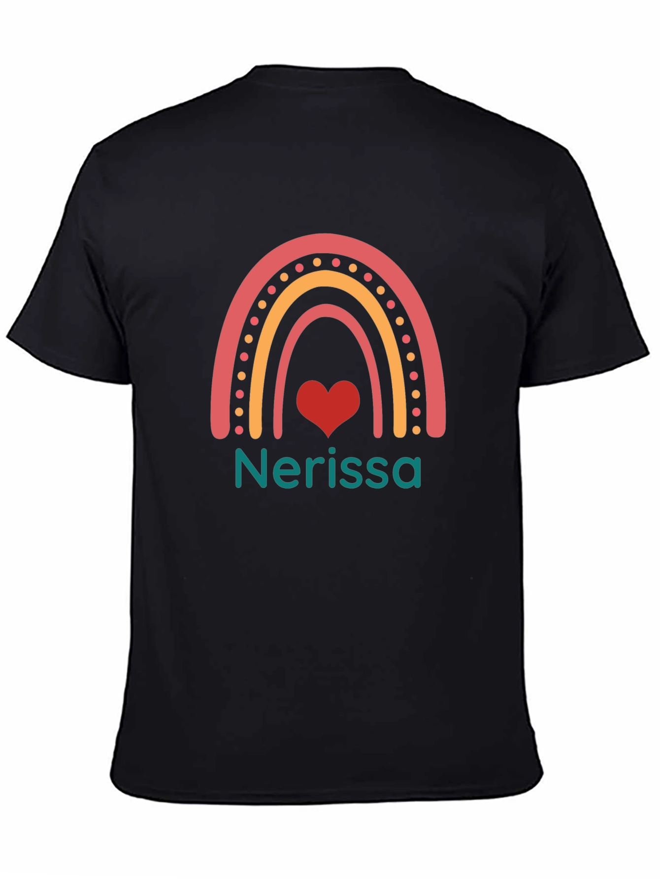 Nerissa Rainbow Heart Custom T-Shirt