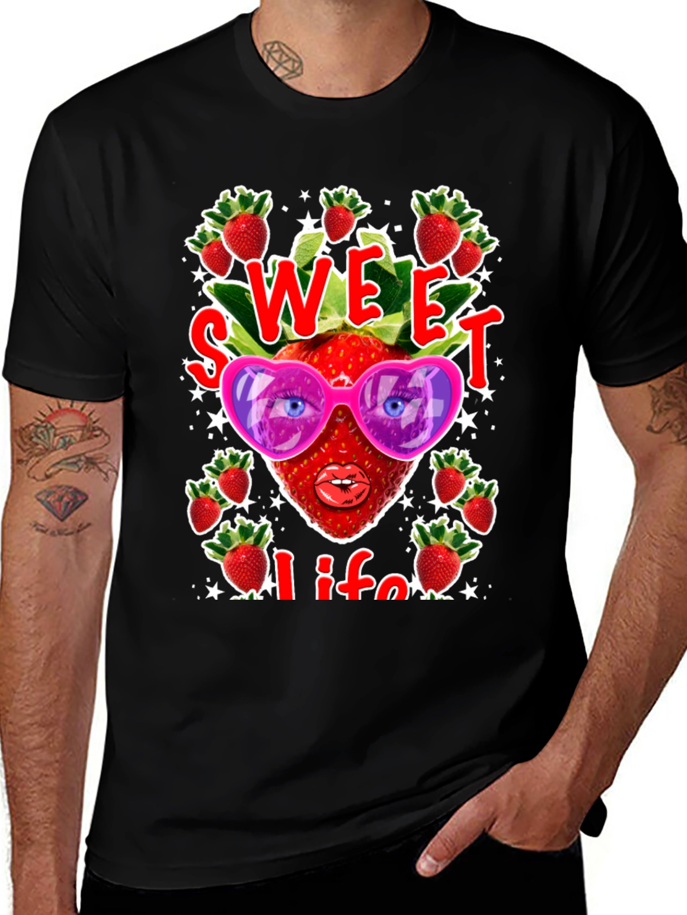 Sweet Life Strawberry Graphic T-Shirt