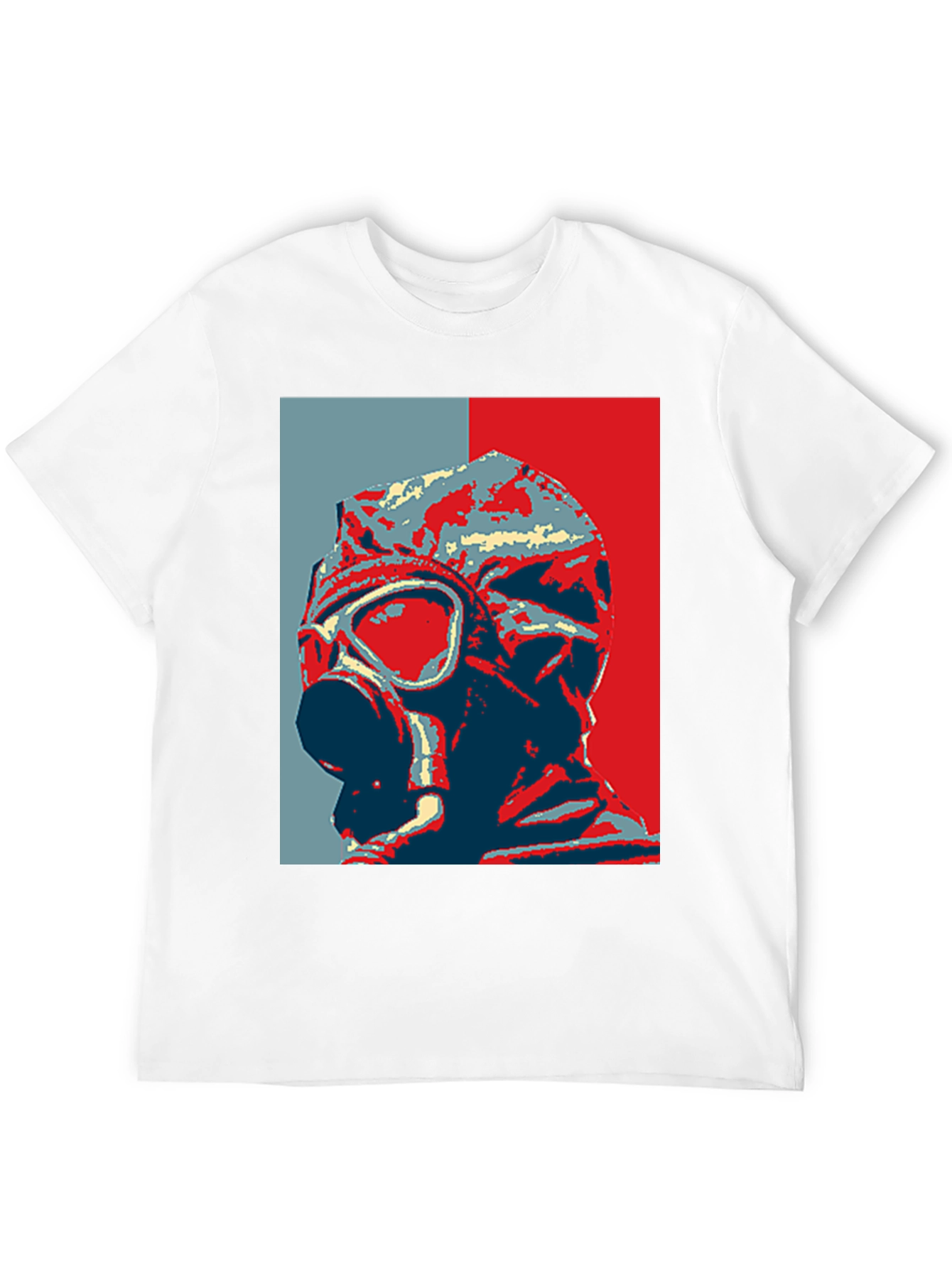 Gas Mask Graphic Print Black T-Shirt