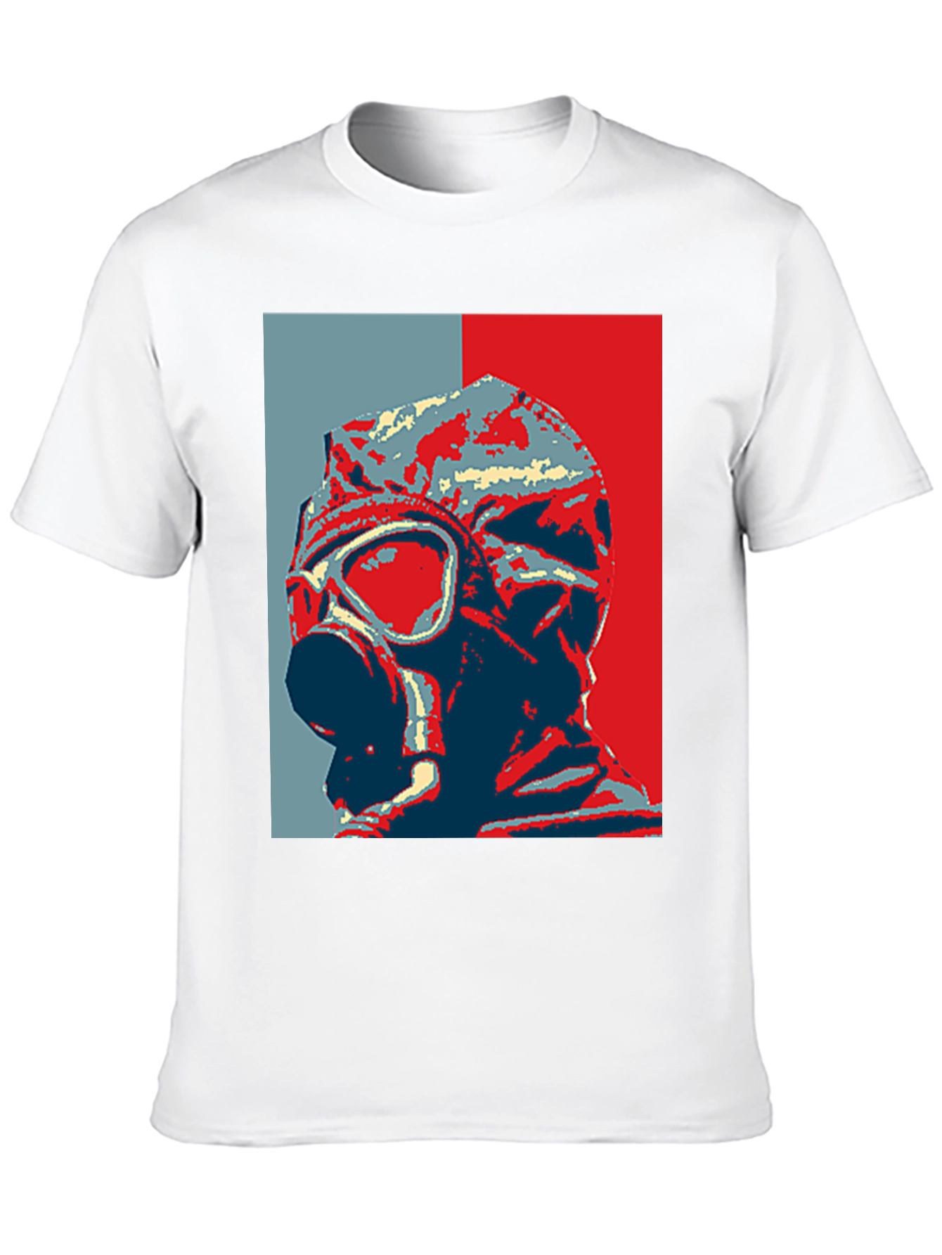 Gas Mask Graphic Print Black T-Shirt