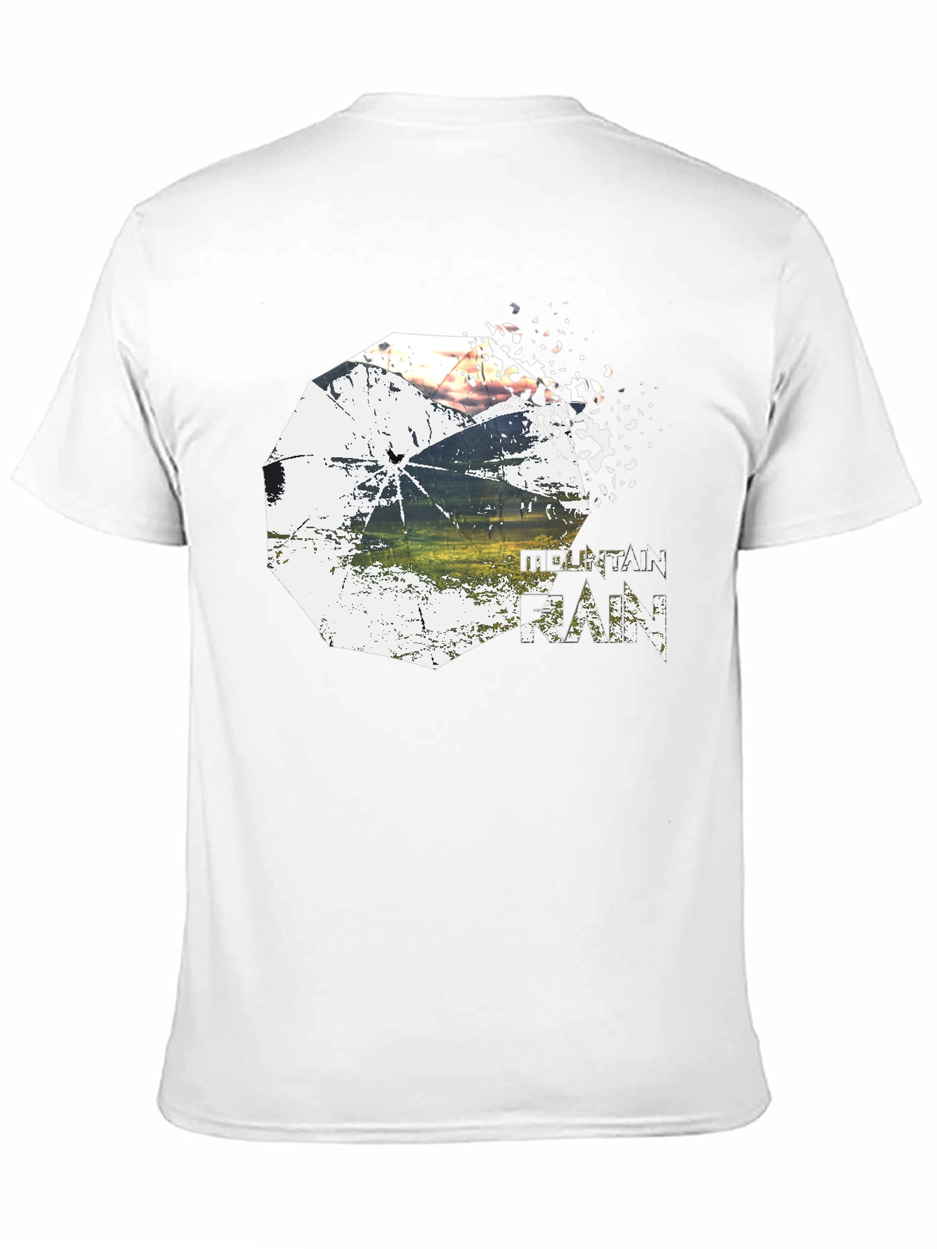Mountain Rain Graphic Tee - Stylish Black T-Shirt