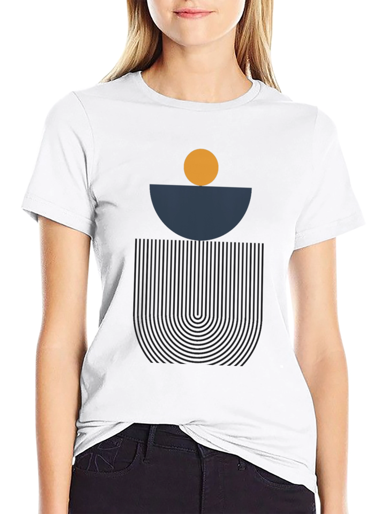 Minimalist Geometric Graphic T-Shirt