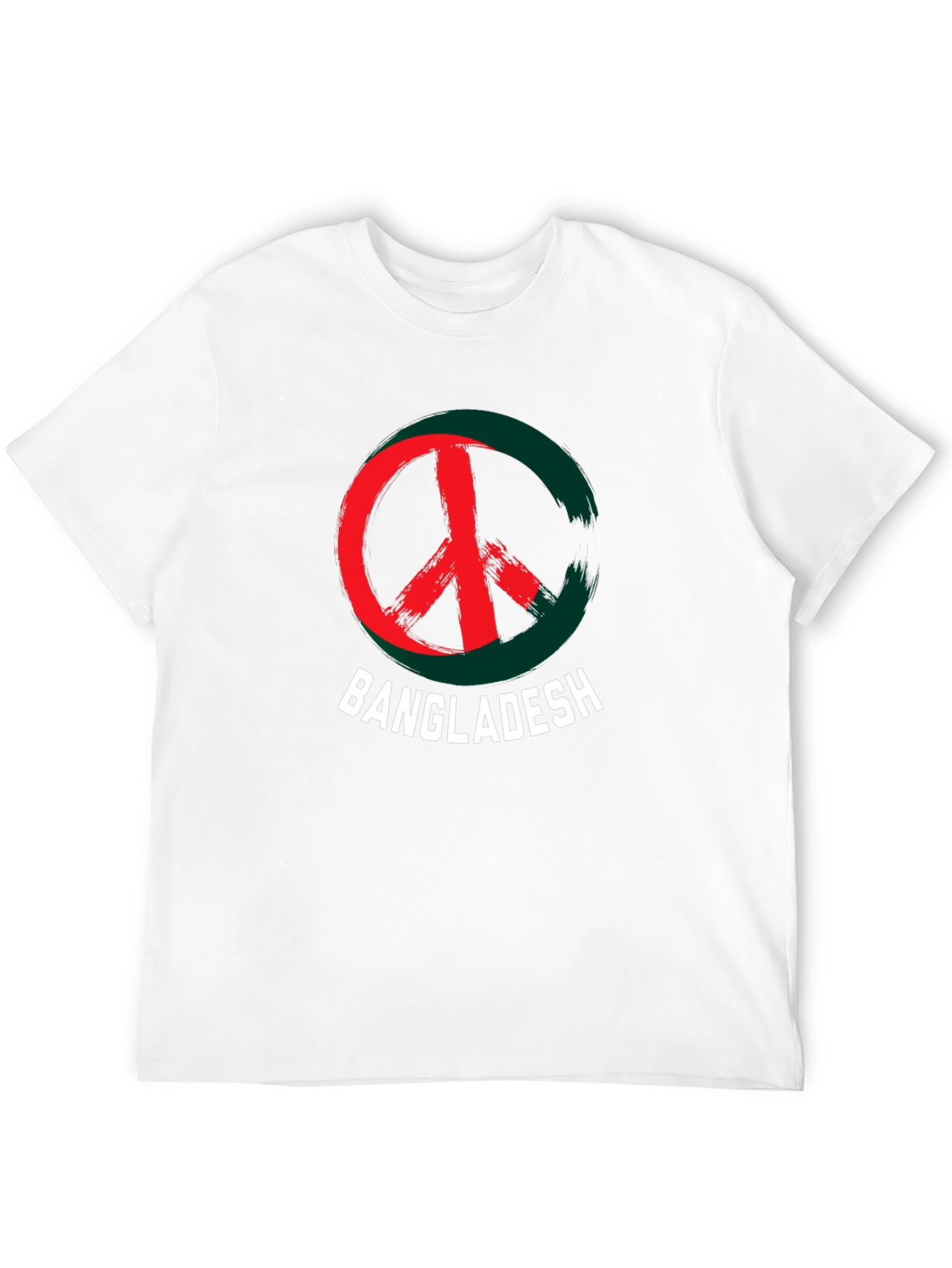 Bangladesh Peace Sign Graphic Tee - Mens Black T-Shirt