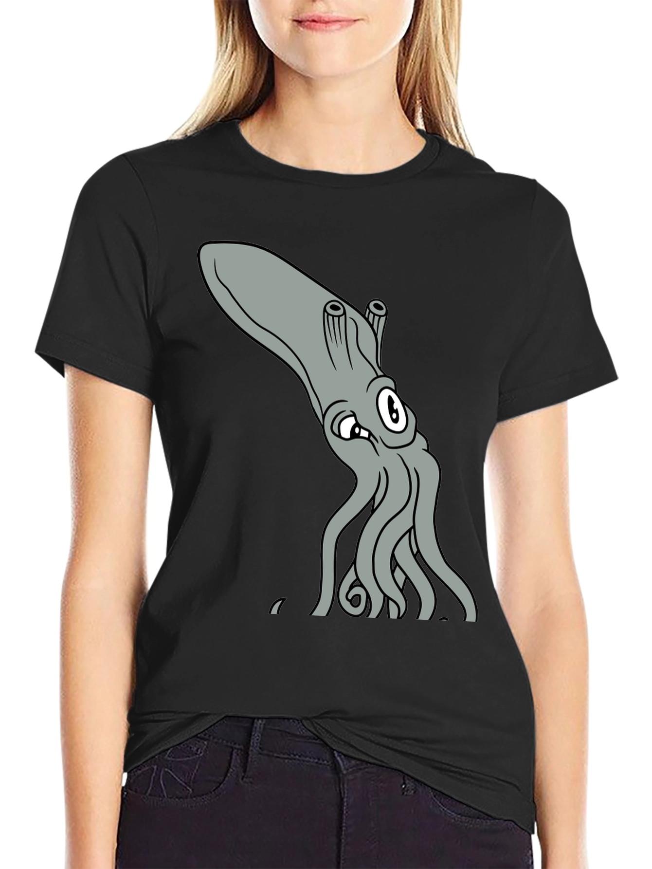 Cartoon Squid T-Shirt - Kraken Tee