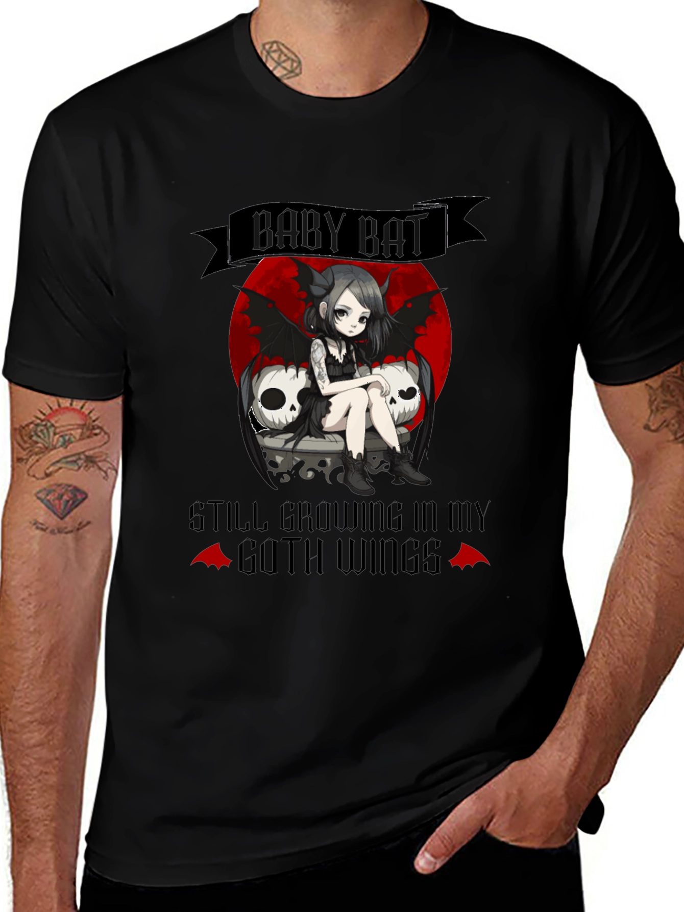 Baby Bat Goth T-Shirt - Unique Design!
