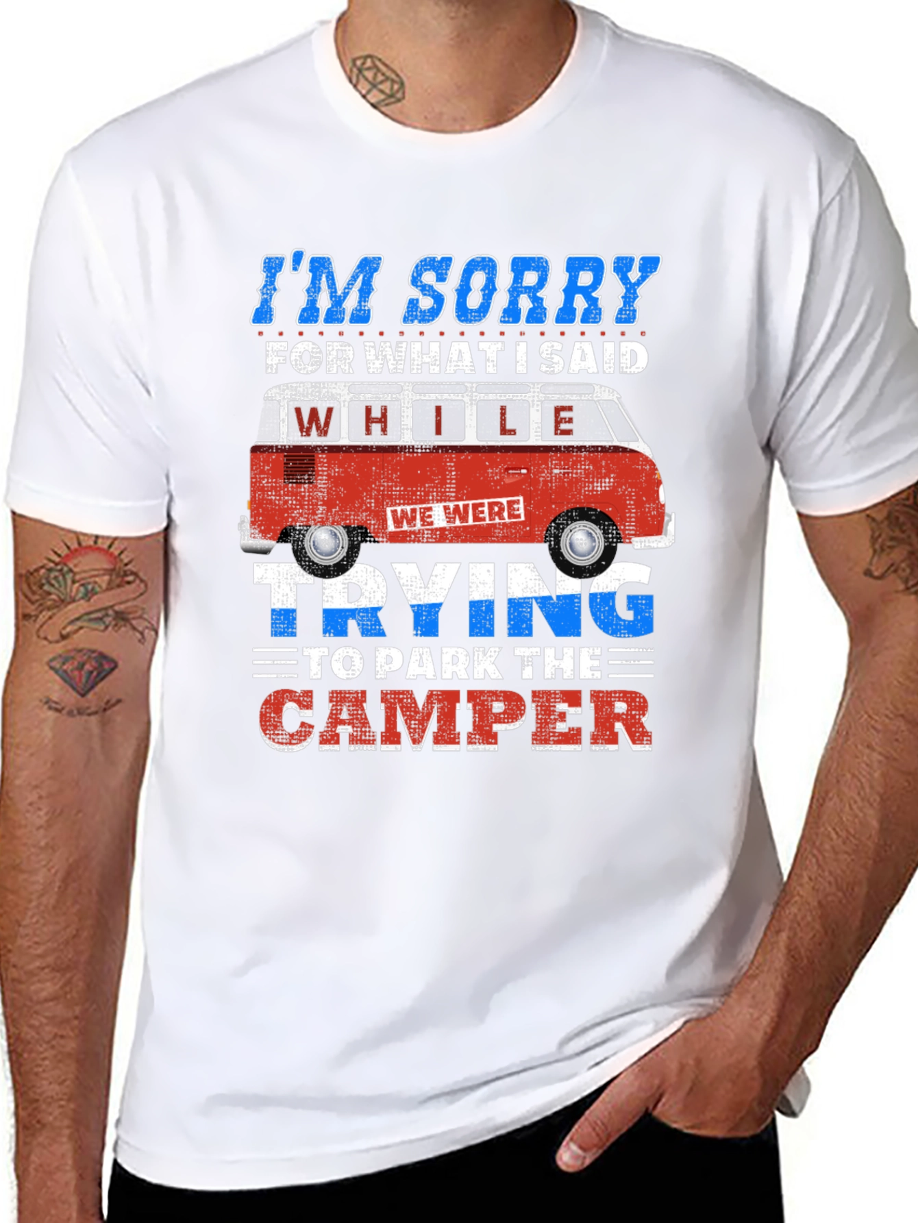 Funny Camping T-Shirt - Camper Van Humor