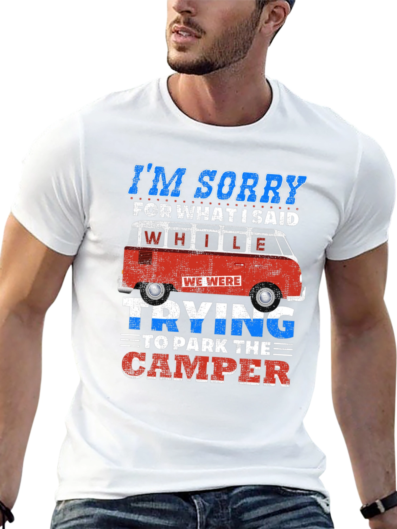 Funny Camping T-Shirt - Camper Van Humor