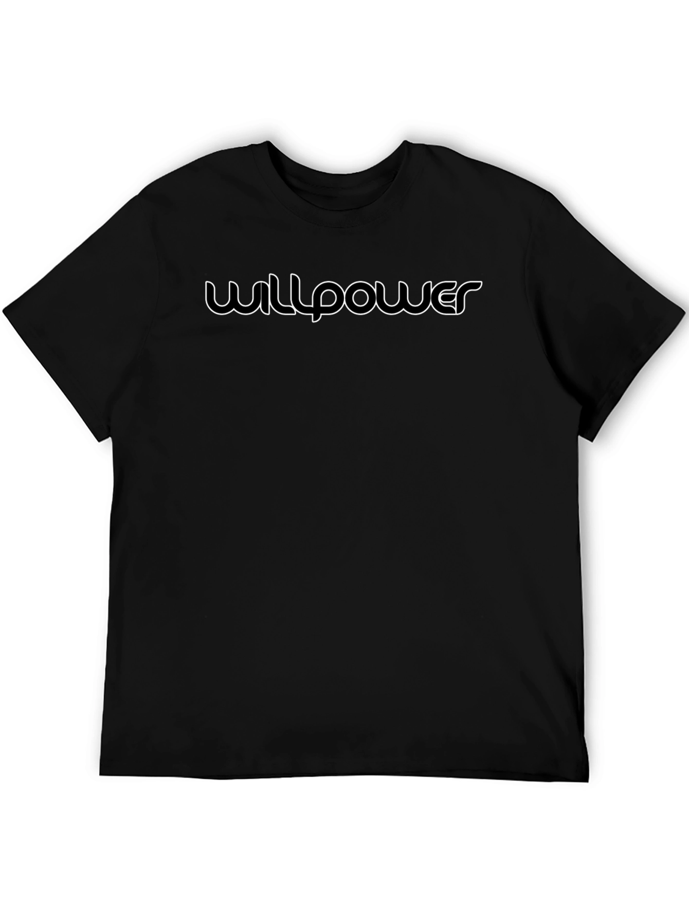 Willpower Graphic Print Black T-Shirt
