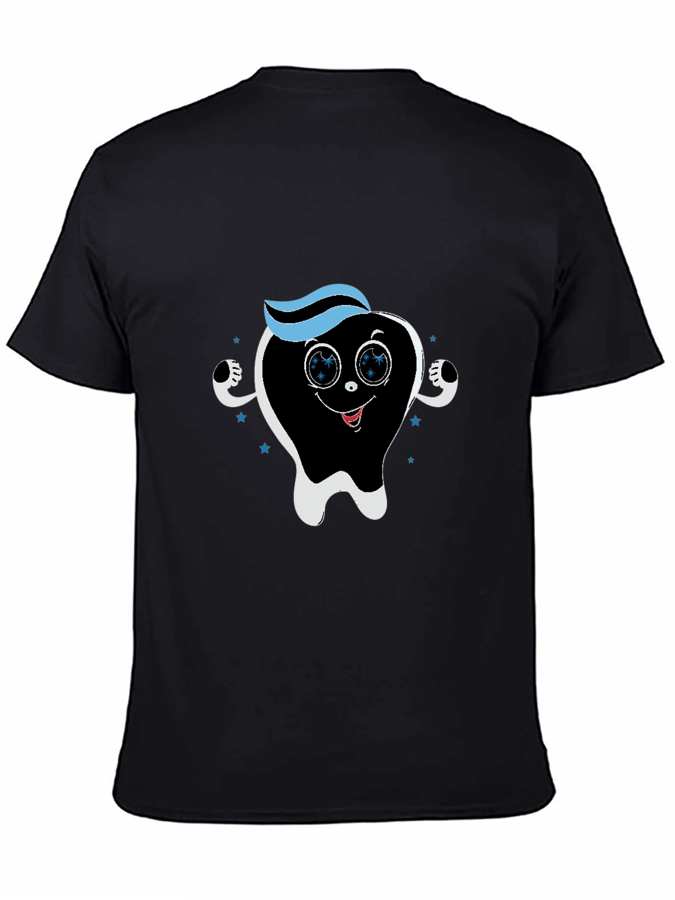 Cartoon Tooth Graphic Tee - Dental Hygiene Shirt