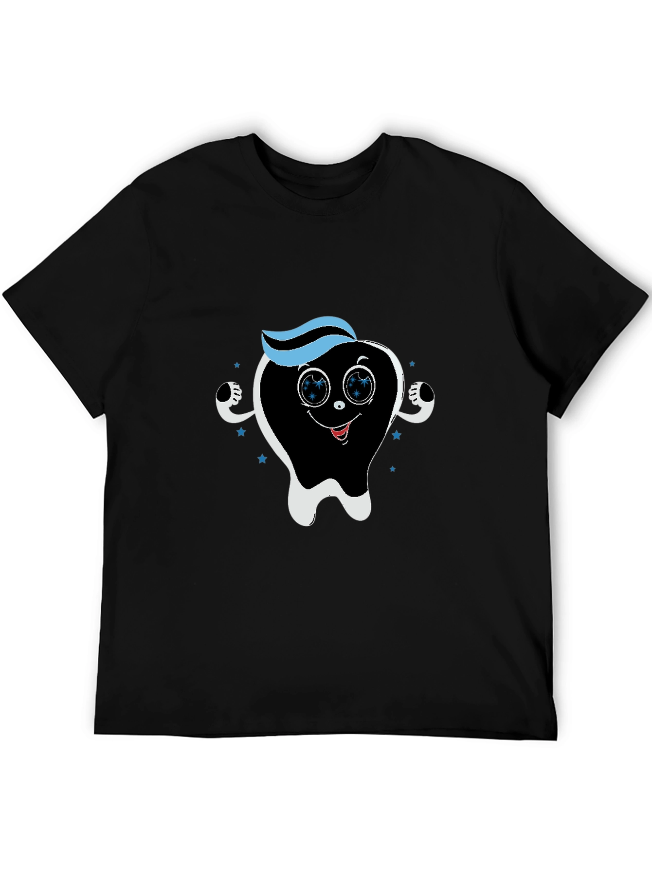 Cartoon Tooth Graphic Tee - Dental Hygiene Shirt