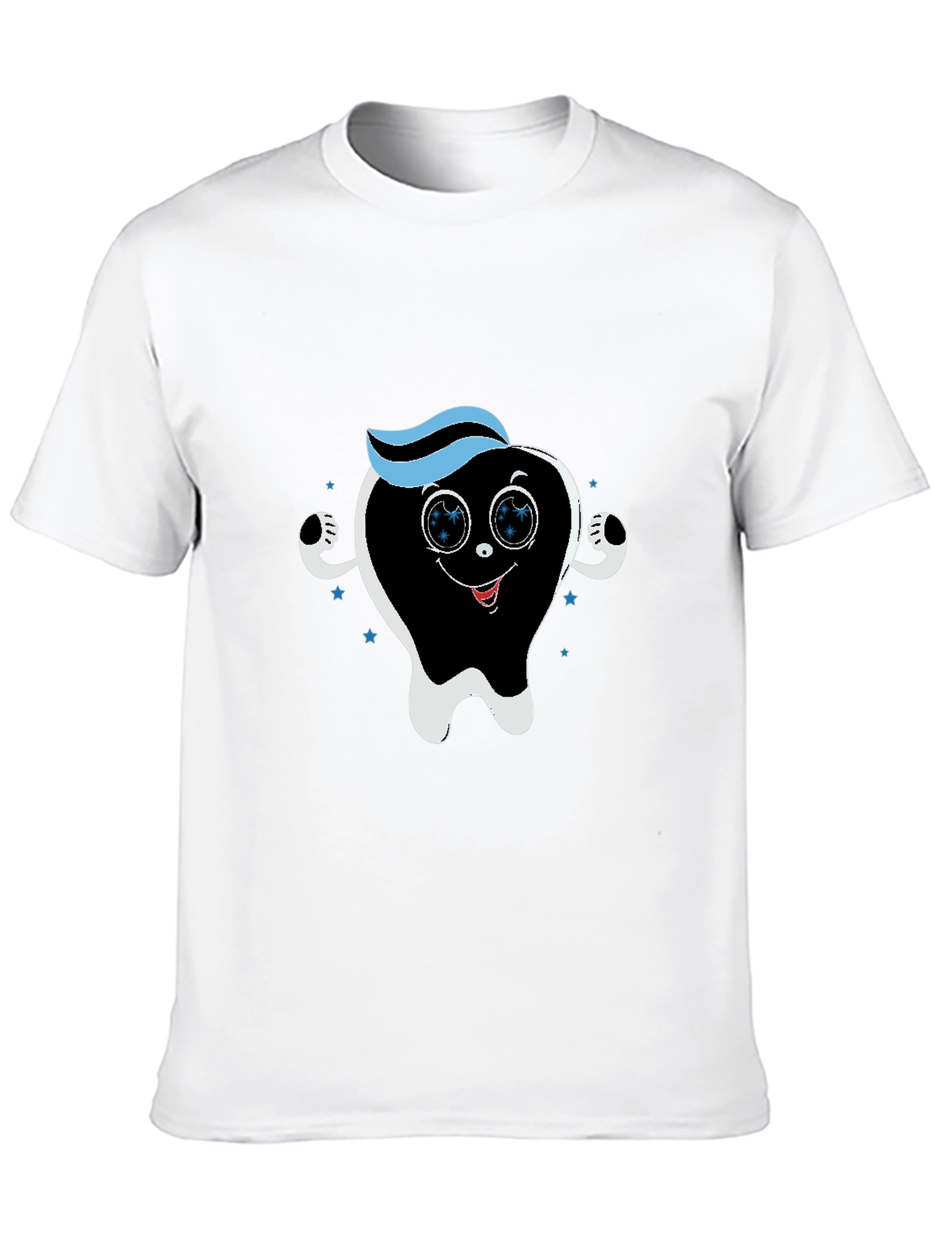 Cartoon Tooth Graphic Tee - Dental Hygiene Shirt