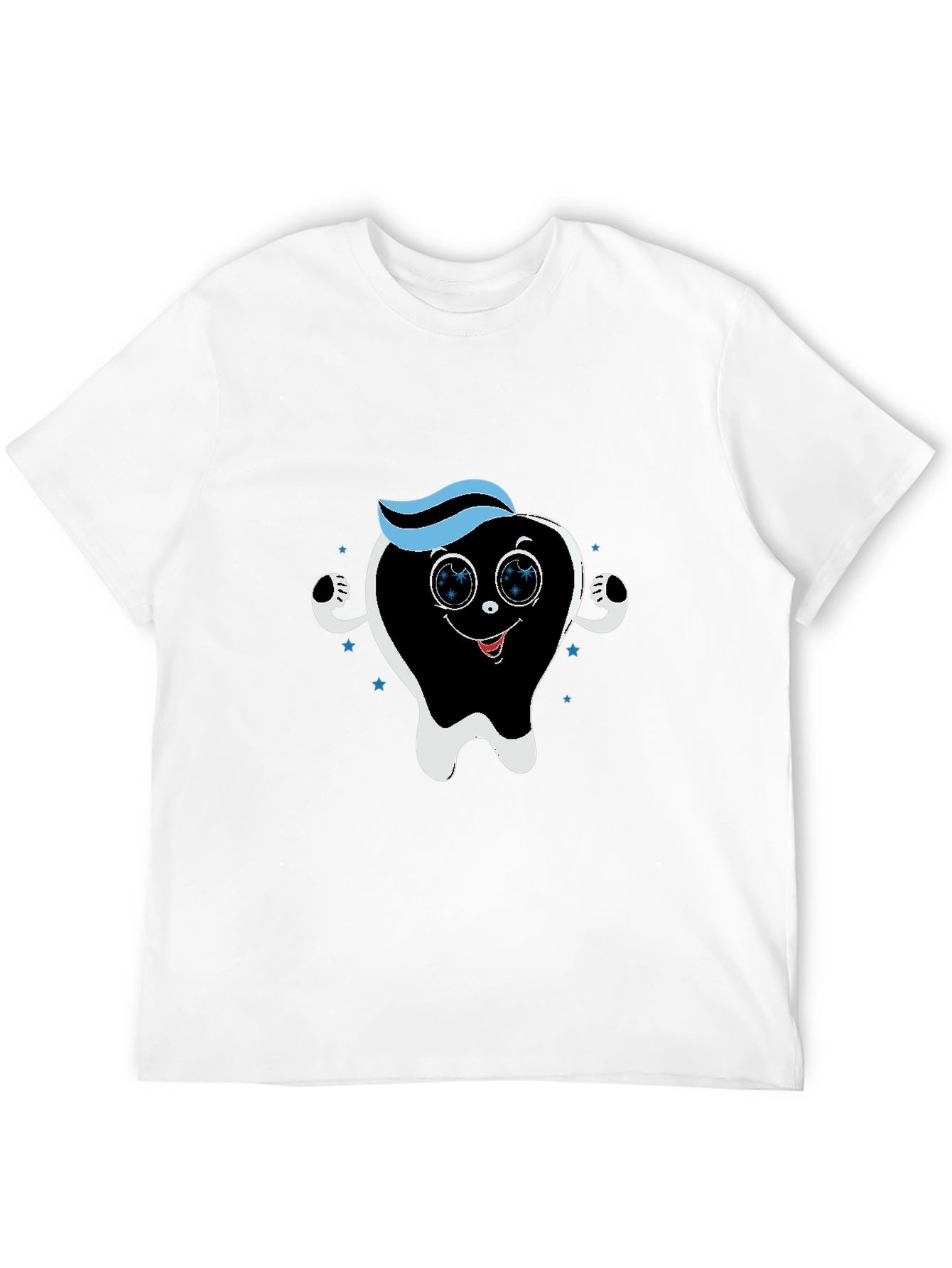 Cartoon Tooth Graphic Tee - Dental Hygiene Shirt