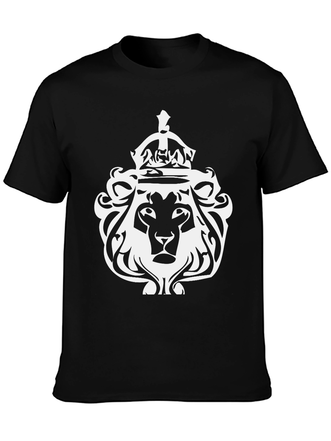 Lion Crown Graphic Tee - Black