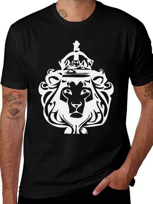Lion Crown Graphic Tee - Black