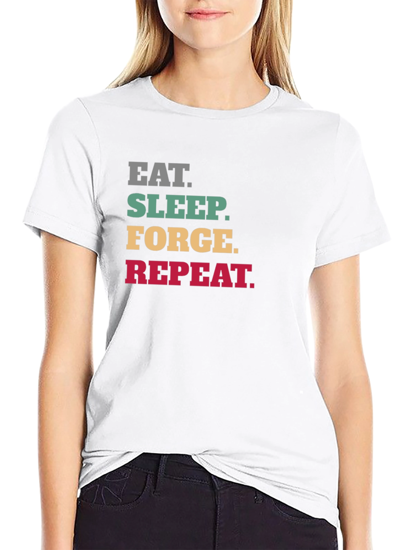 Eat Sleep Forge Repeat T-Shirt - Black