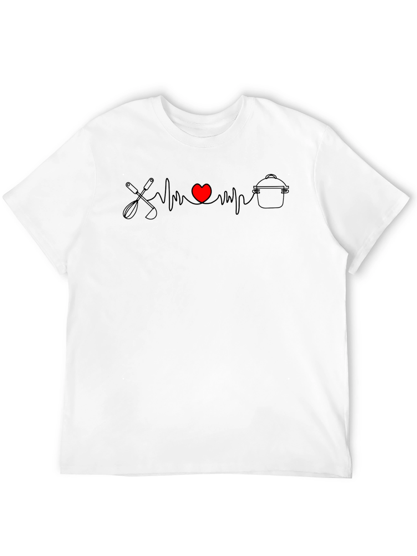 Cooking Heartbeat T-Shirt - Love to Cook Tee