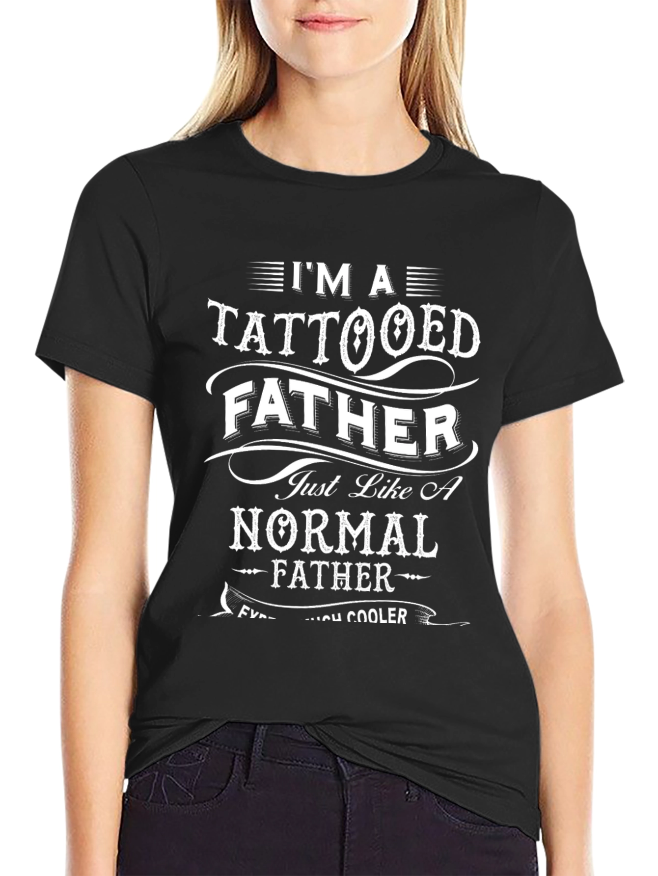 Tattooed Father Graphic Tee - Cool Dad Shirt