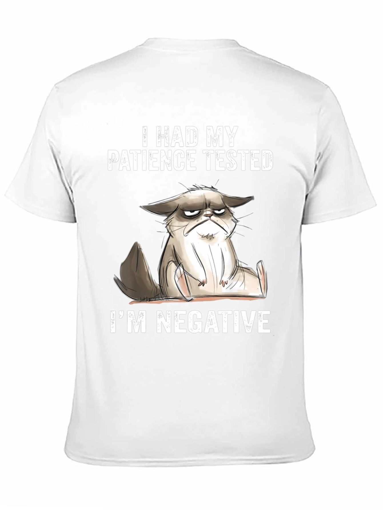 Grumpy Cat Patience Tested Funny Graphic T-Shirt