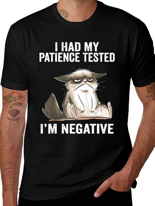 Grumpy Cat Patience Tested Funny Graphic T-Shirt