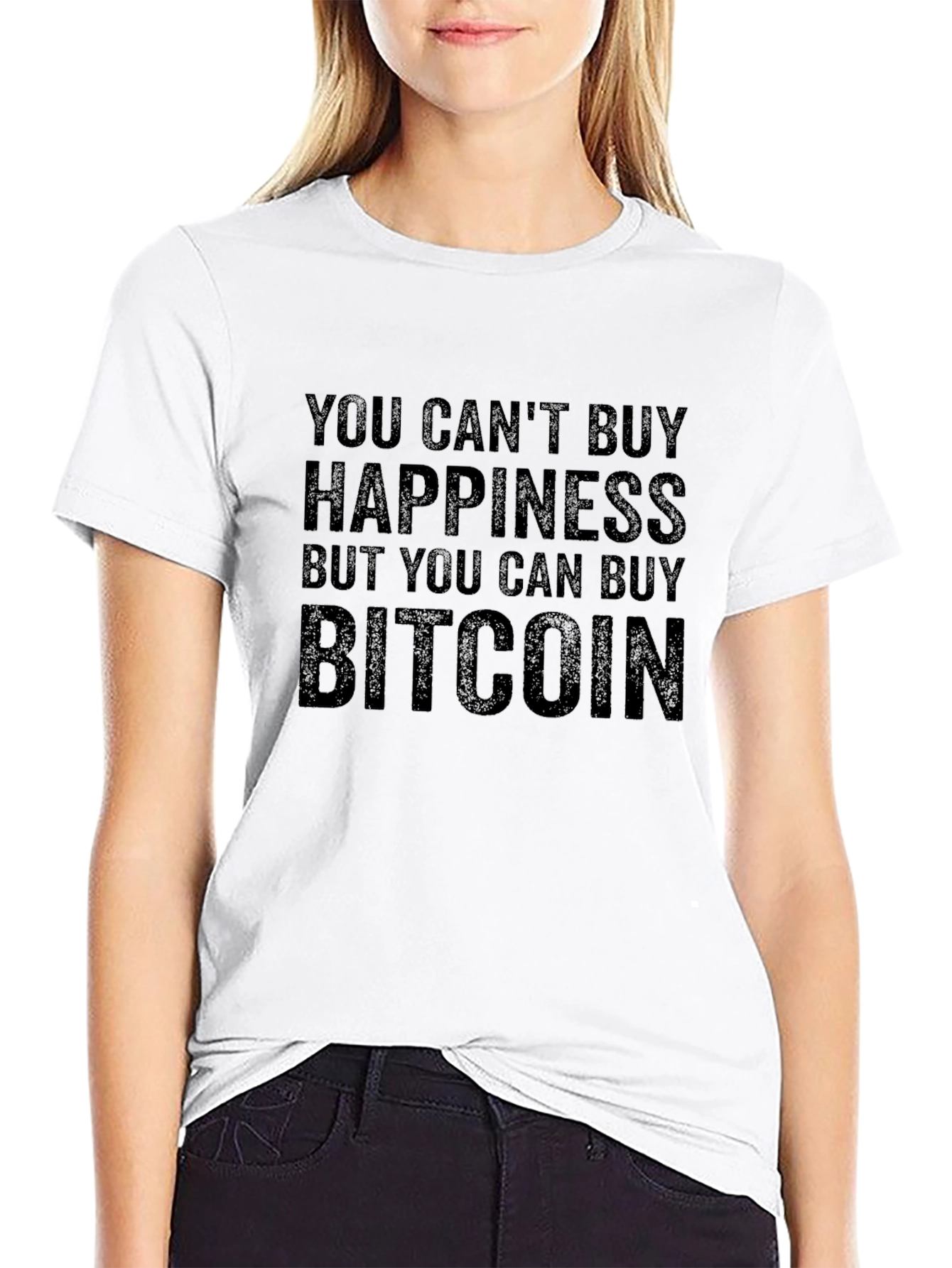 Bitcoin Happiness Graphic Tee - Black