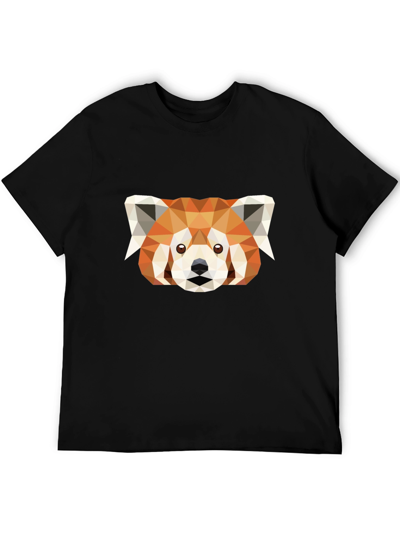 Geometric Red Panda Graphic Tee - Soft Cotton Blend