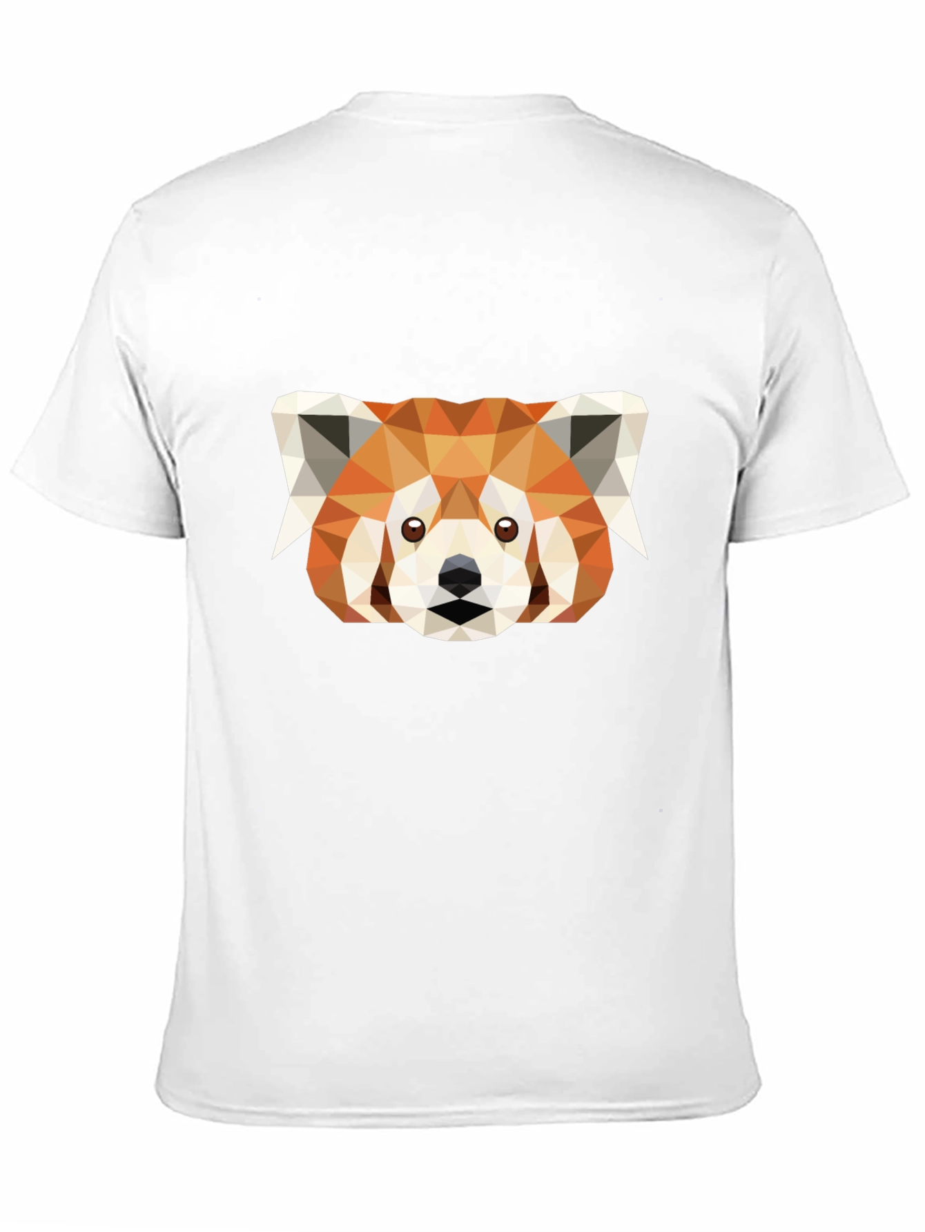 Geometric Red Panda Graphic Tee - Soft Cotton Blend