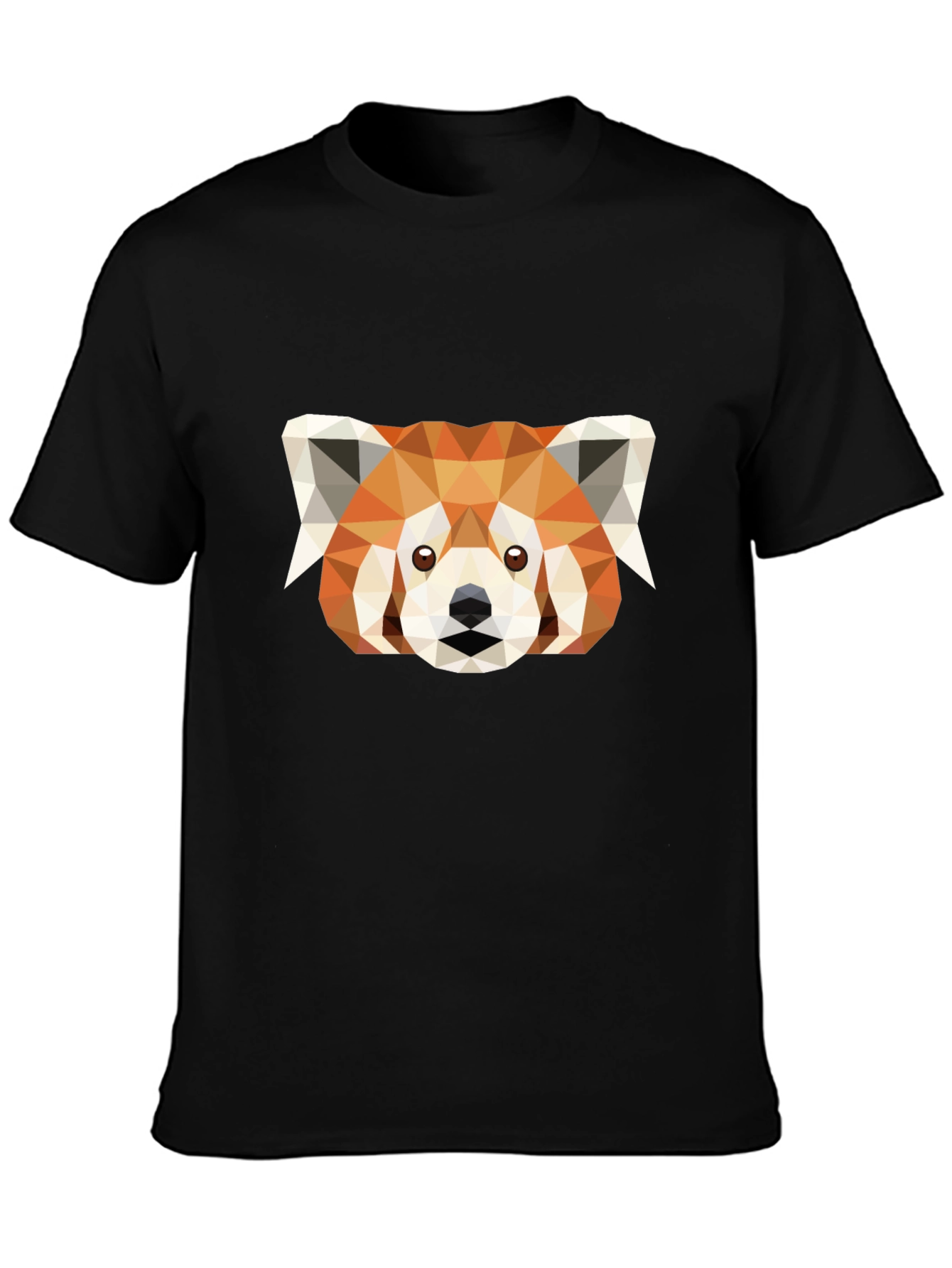 Geometric Red Panda Graphic Tee - Soft Cotton Blend