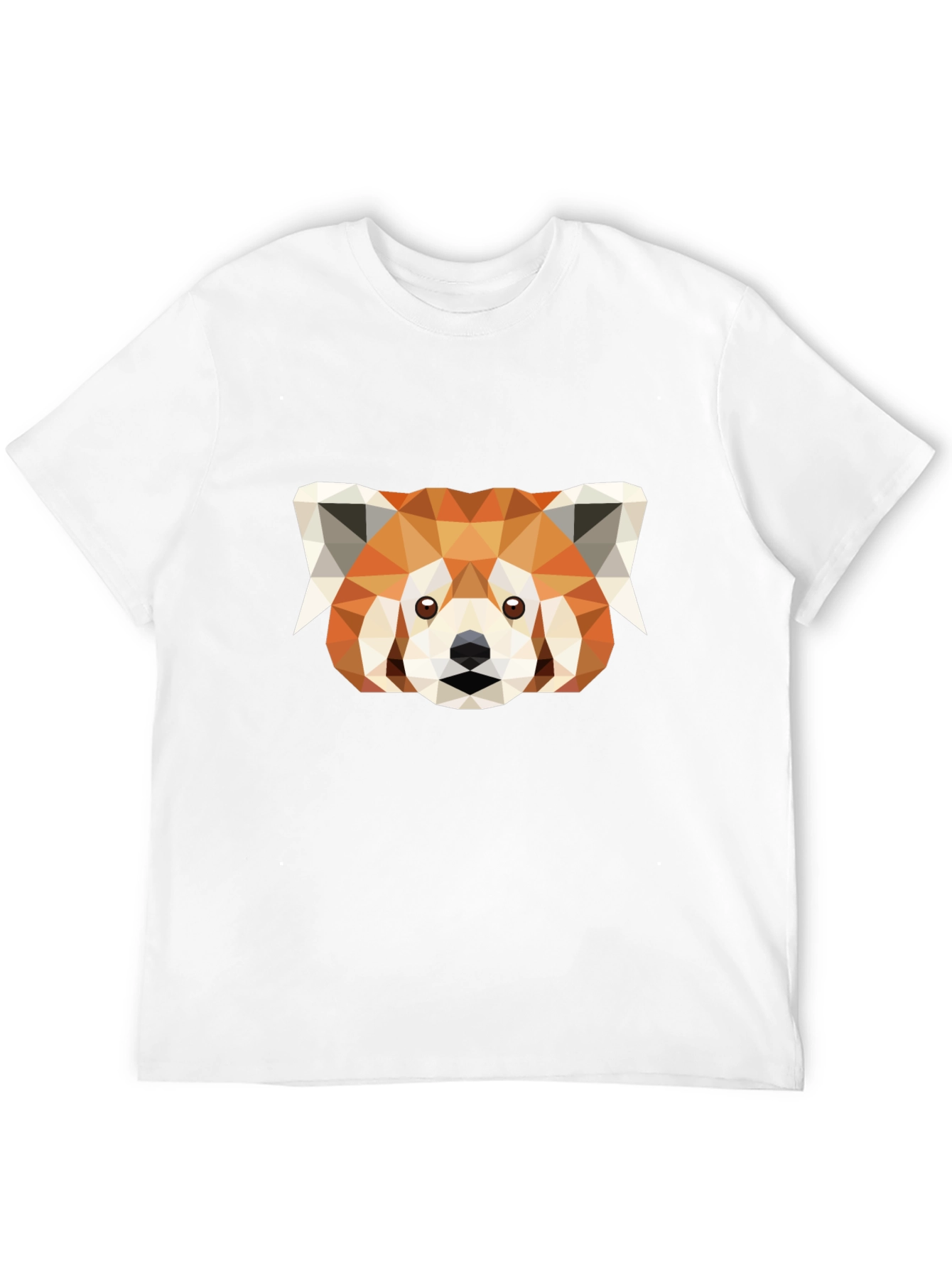 Geometric Red Panda Graphic Tee - Soft Cotton Blend