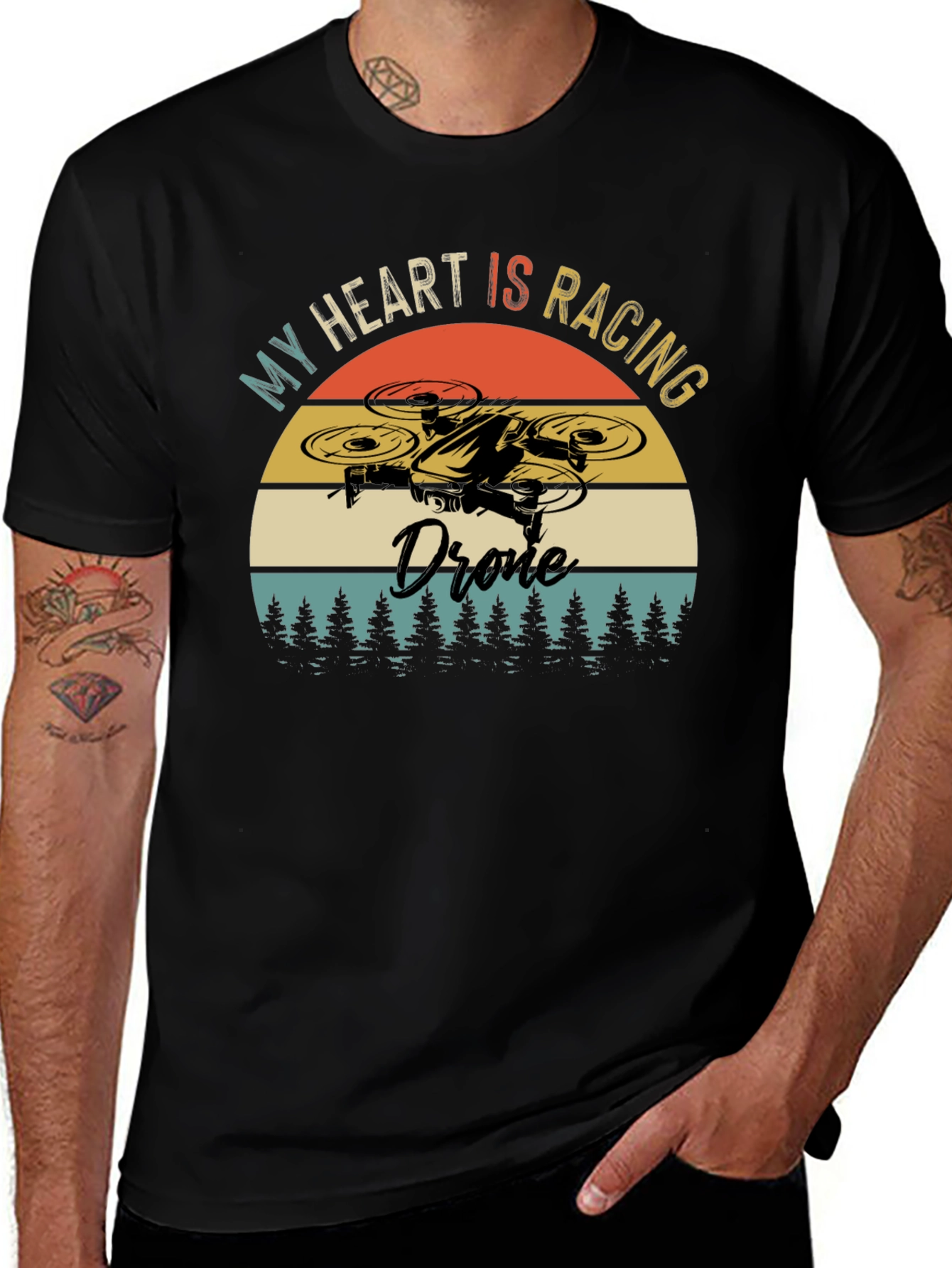 My Heart is Racing Drone T-Shirt - Pilot Tee