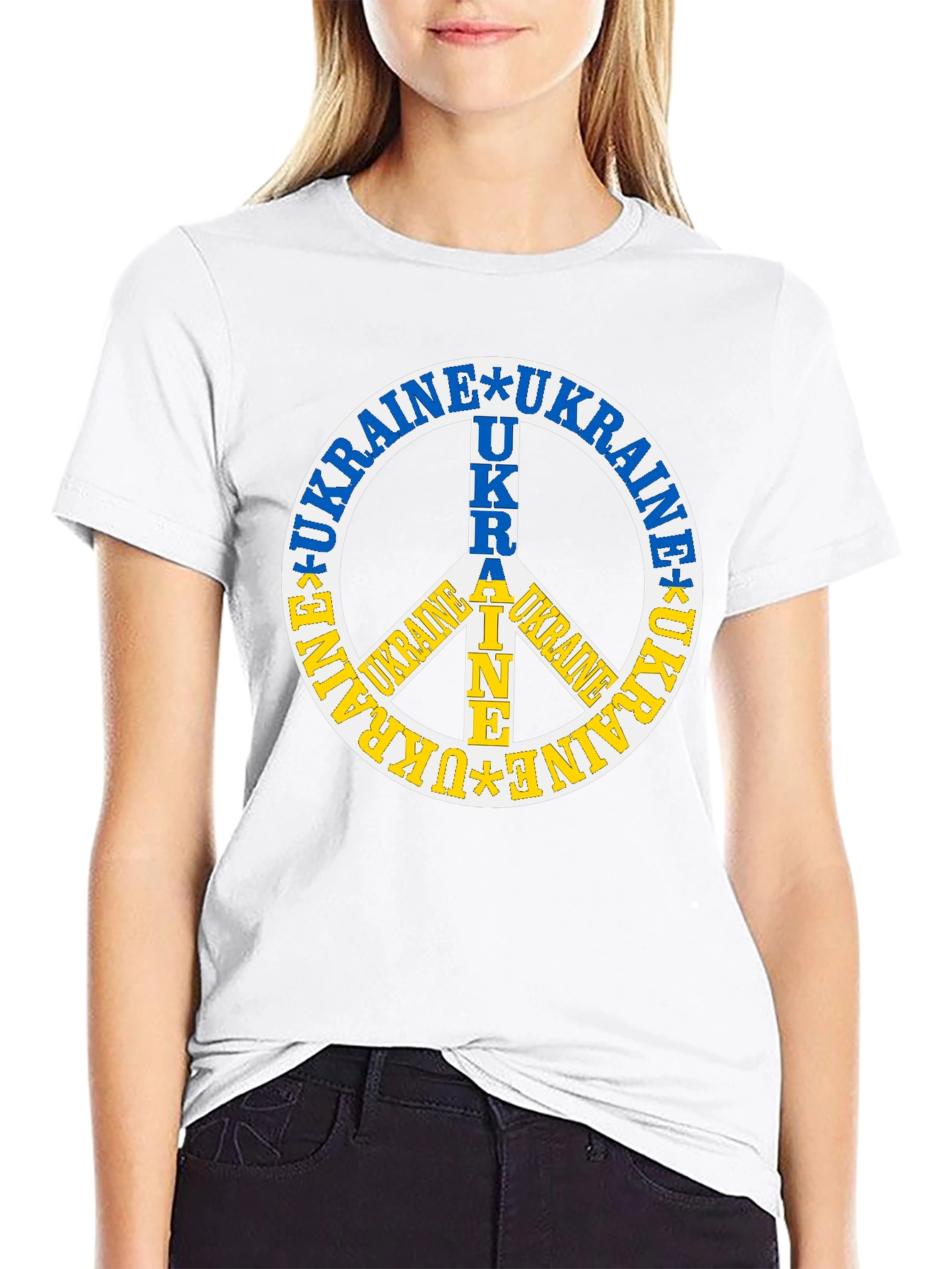 Ukraine Peace Sign Graphic Tee - Stand with Ukraine