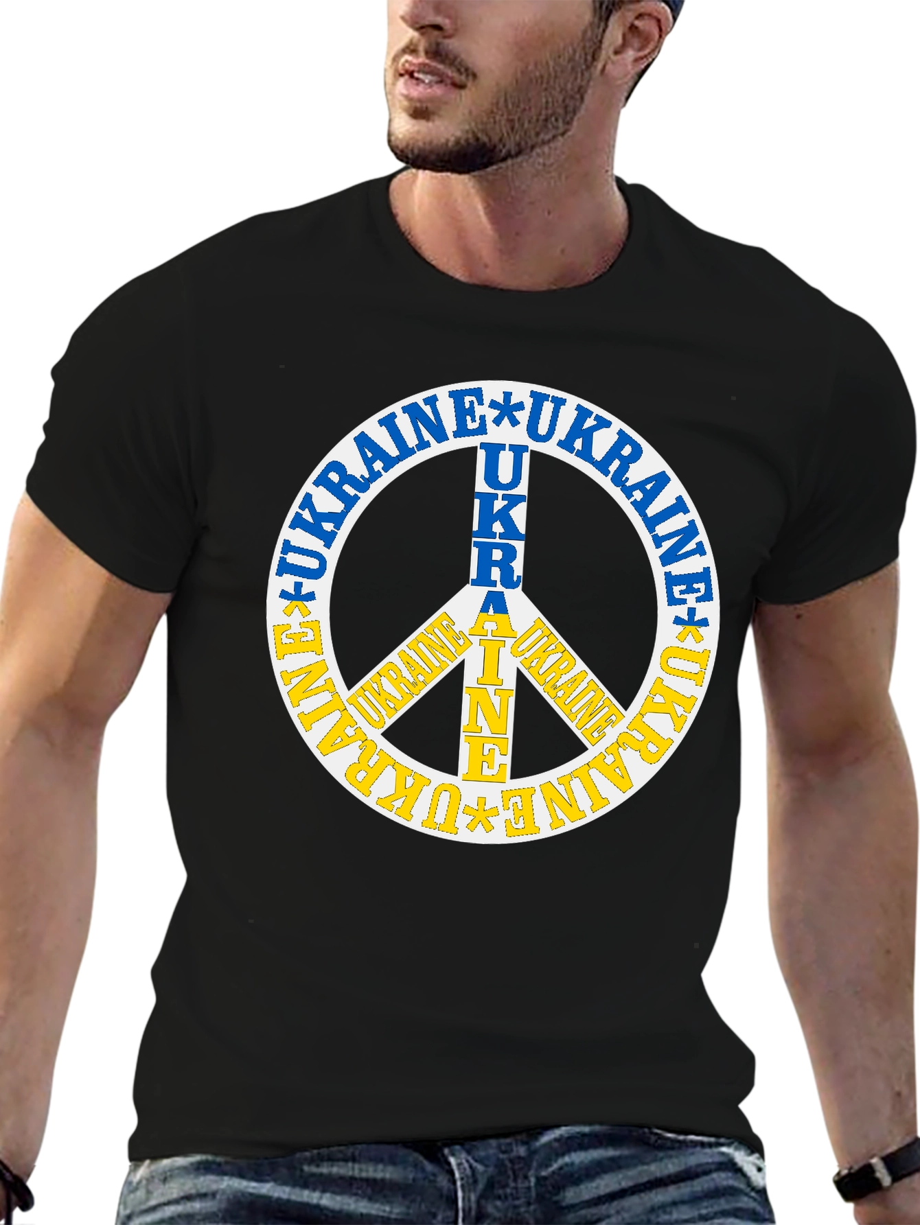 Ukraine Peace Sign Graphic Tee - Stand with Ukraine