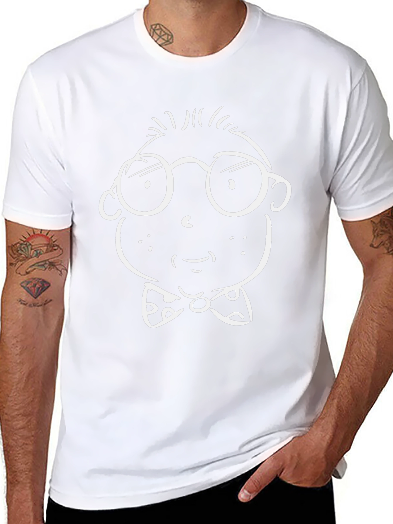 Funny Cartoon Character Black T-Shirt